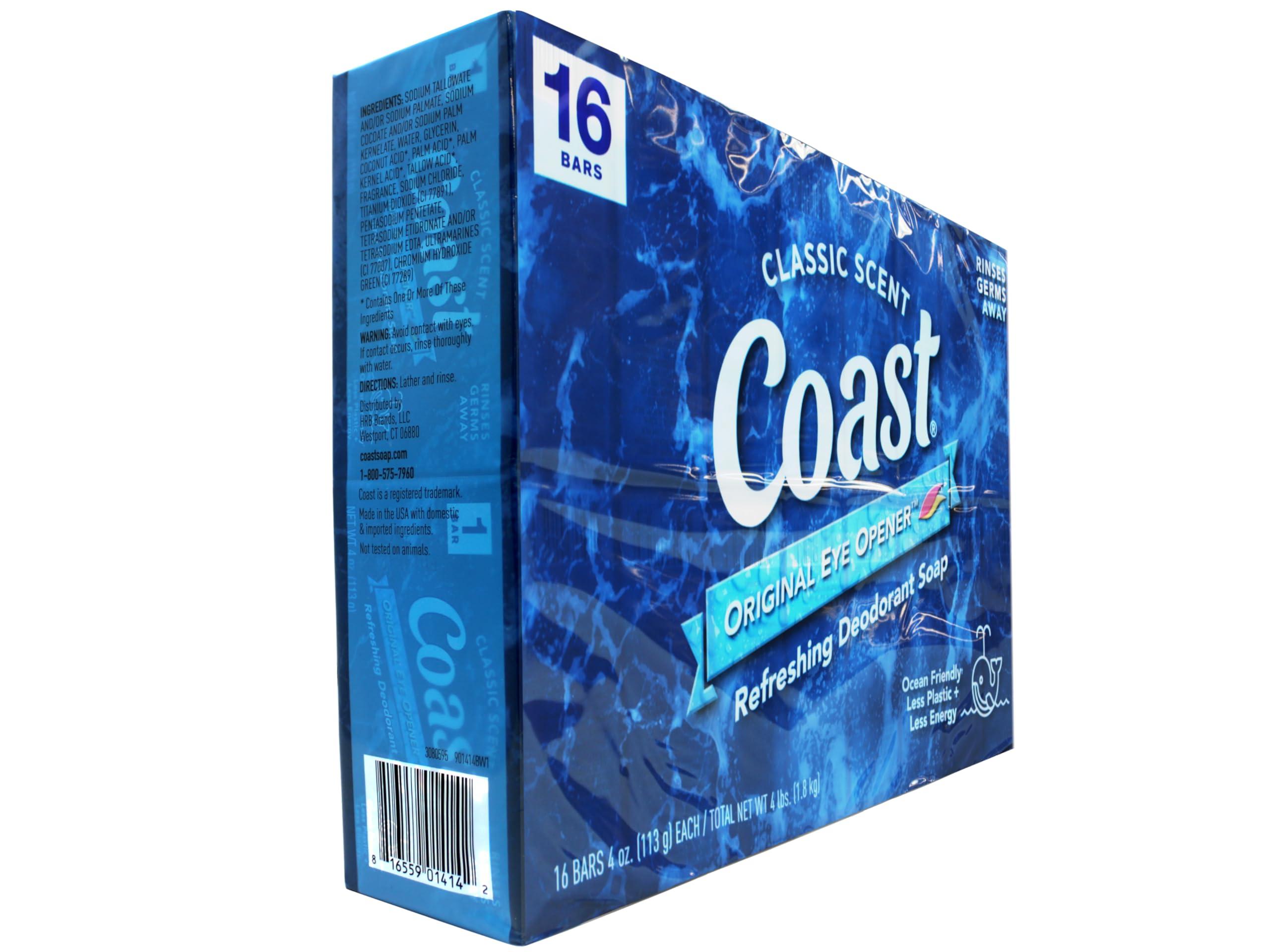 Coast Coast Classic Original Scent 4oz, 8 Bars 2 Packs (total 16 count)