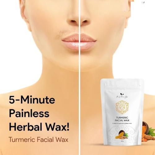 OTAA Turmeric Facial Wax Powder - 5 min Painless Natural Face Hair Removal Waxing Powder - Easy to use at home - No chemicals - No Irritation - No Skin rashes - 100g