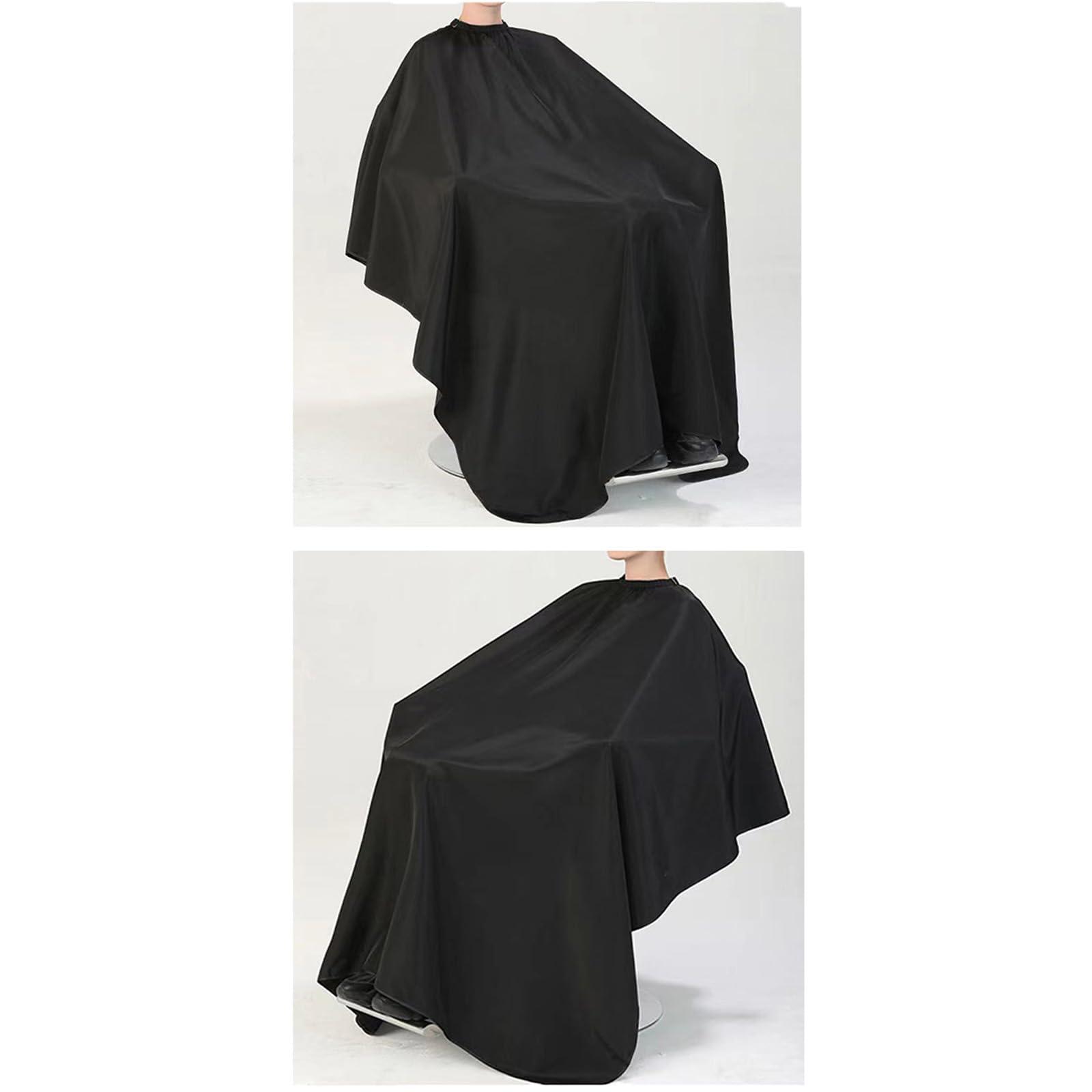 Nicoc Nicoc Professional Salon Barber Cape,Waterproof Polyester Hair Cutting Cape,Unisex,Black, Large Haircut Cape