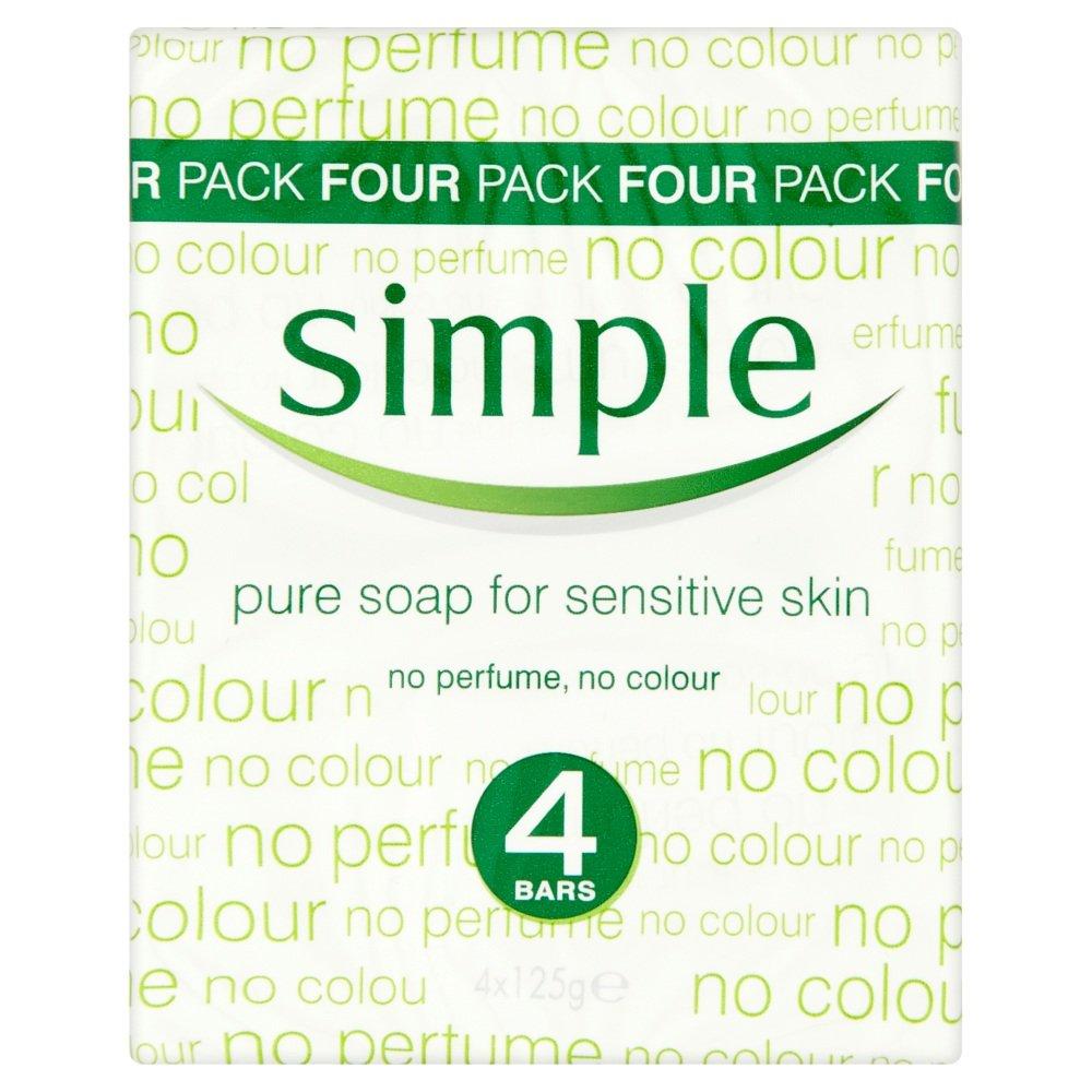 Simple Simple Bar Soap Pure, 4 x 125 g