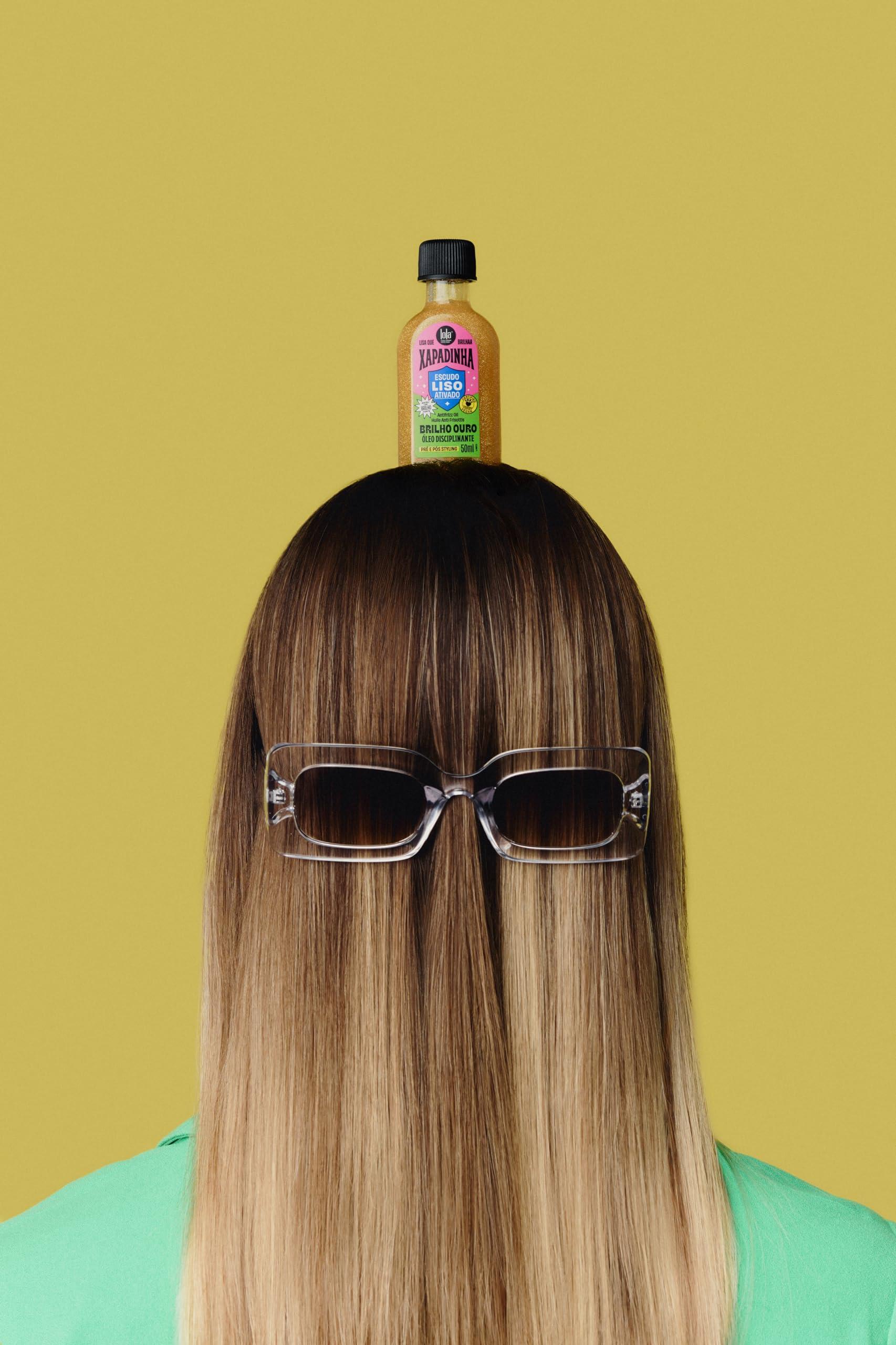 Lola Lola From Rio - Xapadinha - Gold Shine Disciplinary Oil, Provides Shine, Silkiness, Thermal Protection, Control Frizz For Up To 24 Hours 1.70 Fl Oz