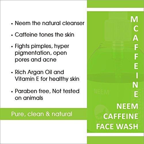 33049990 Mcaffeine Neem Face Wash Cleanser With Argan Oil & Vitamin E For Men And Women - 150 ml