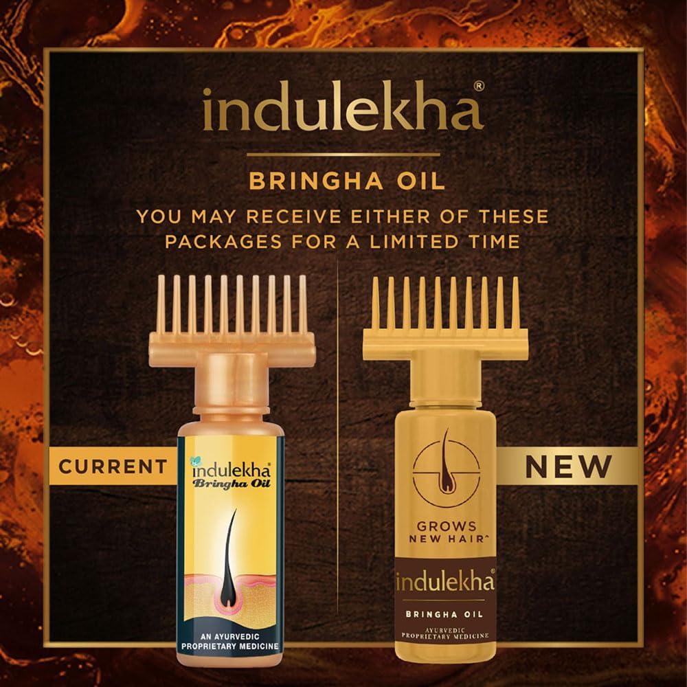 Hindustan Unilever Limited Generic Indu.lekha Bringha Ayurvedic Hair Oil 100 ml|| Hair Fall Control and Hair Growth with Bringharaj & Coconut Oil - Comb Applicator Bottle for Men & Women