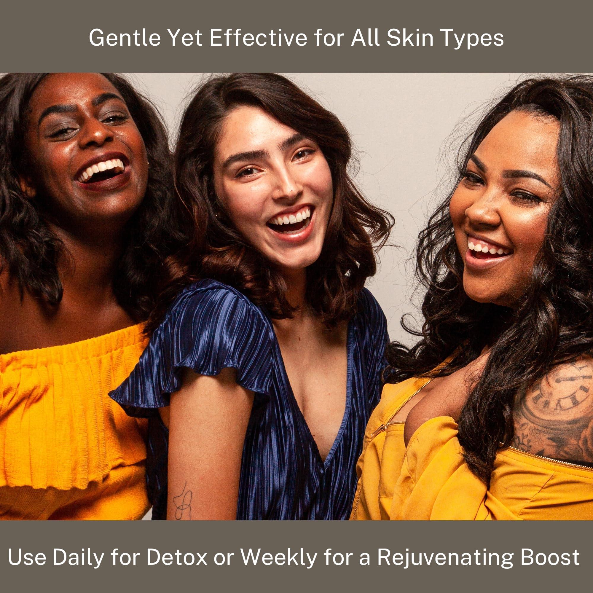 InfiniteAloe InfiniteAloe Nordic Mud Face Mask Skin Care Treatment, Peat + Charcoal + Aloe Vera + HA Combined, Suitable for All Skin Types - 4oz.