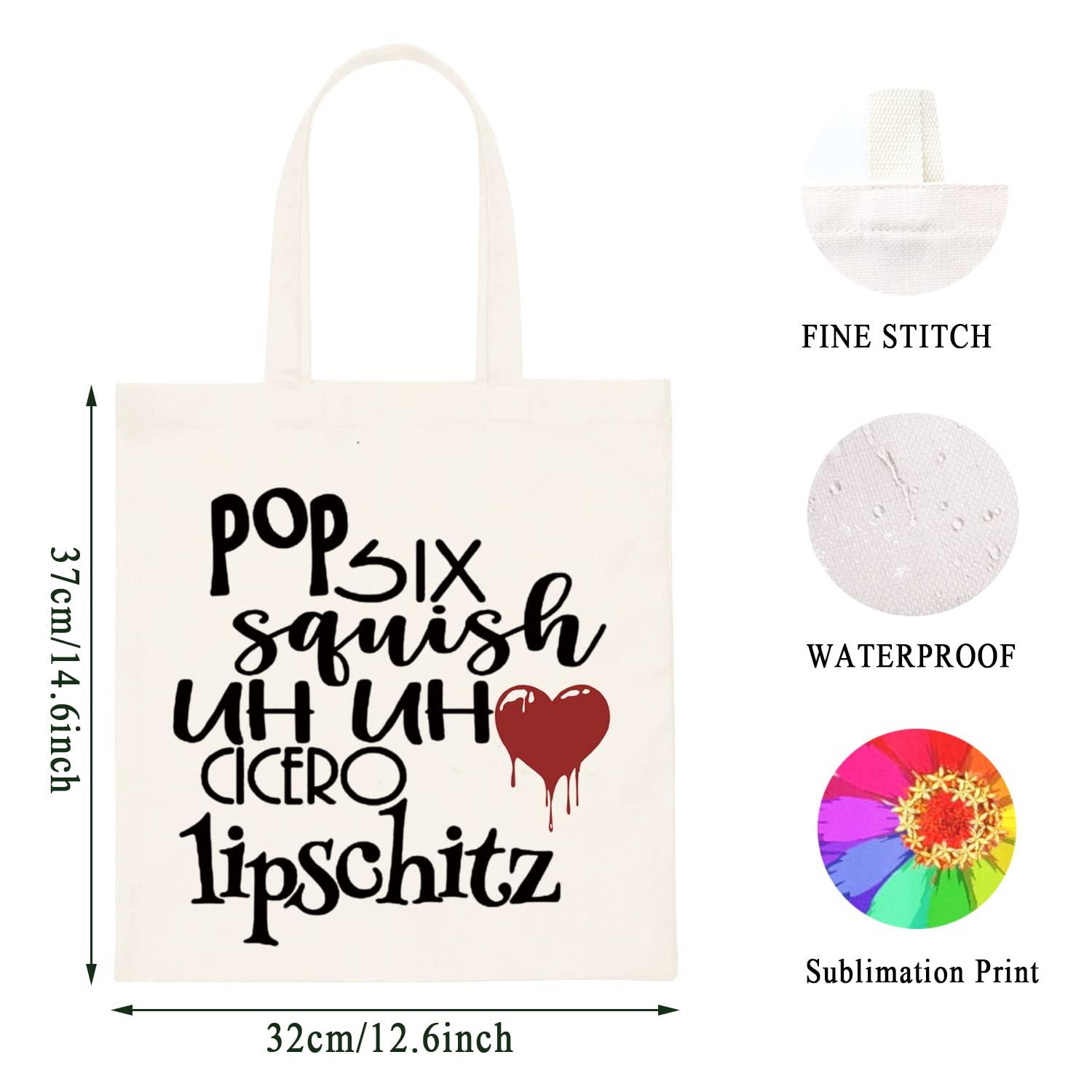 WCGXKO WCGXKO Chicago Musical Inspired Gift Six Squish Uh Uh Cicero Lipschitz Zipper Pouch Cosmetic Bag (POP SIX tote)