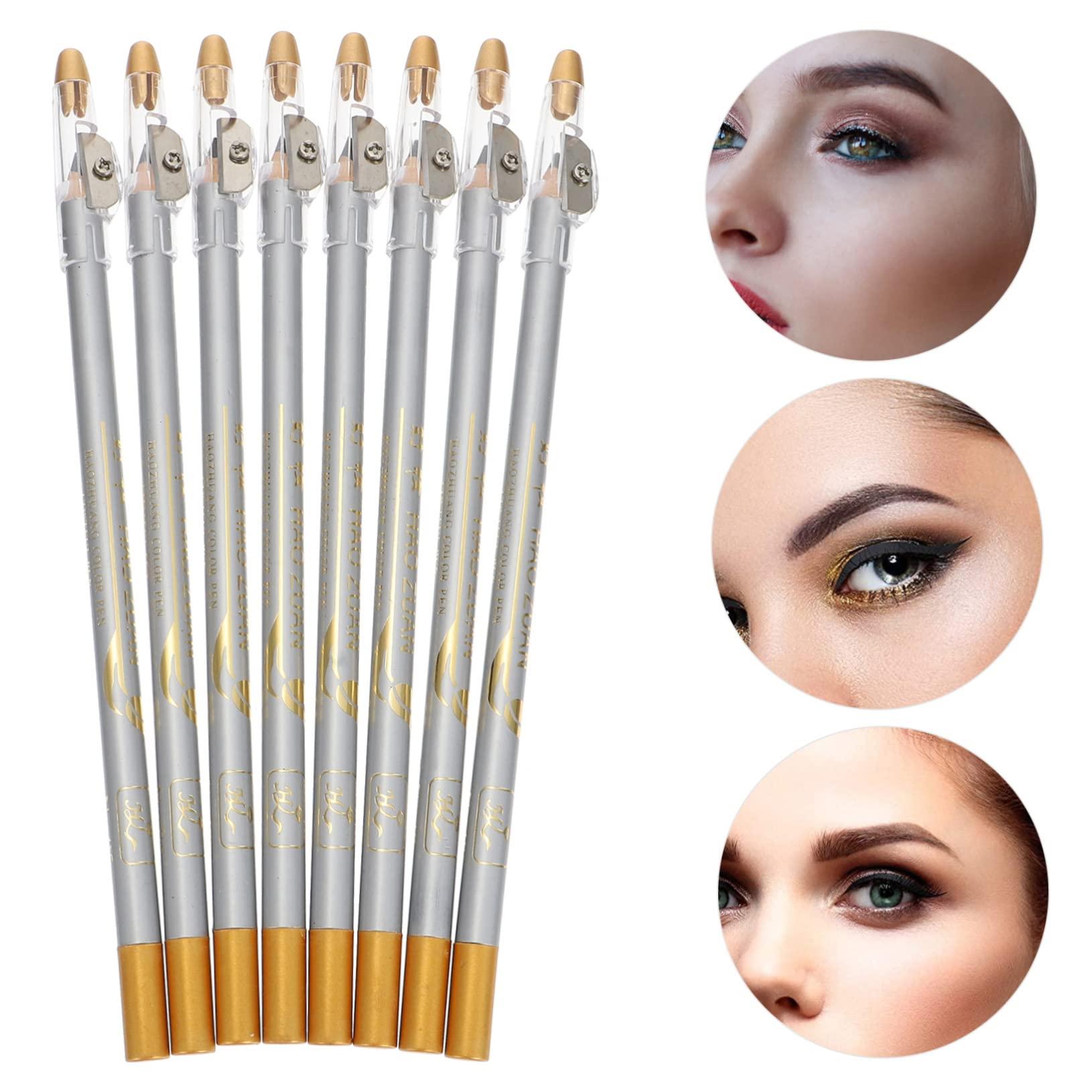 Ipetboom Ipetboom 8pcs 2-in-1 Eyebrow Pencil Set Water-safe Makeup Tool Sharpener for Girls