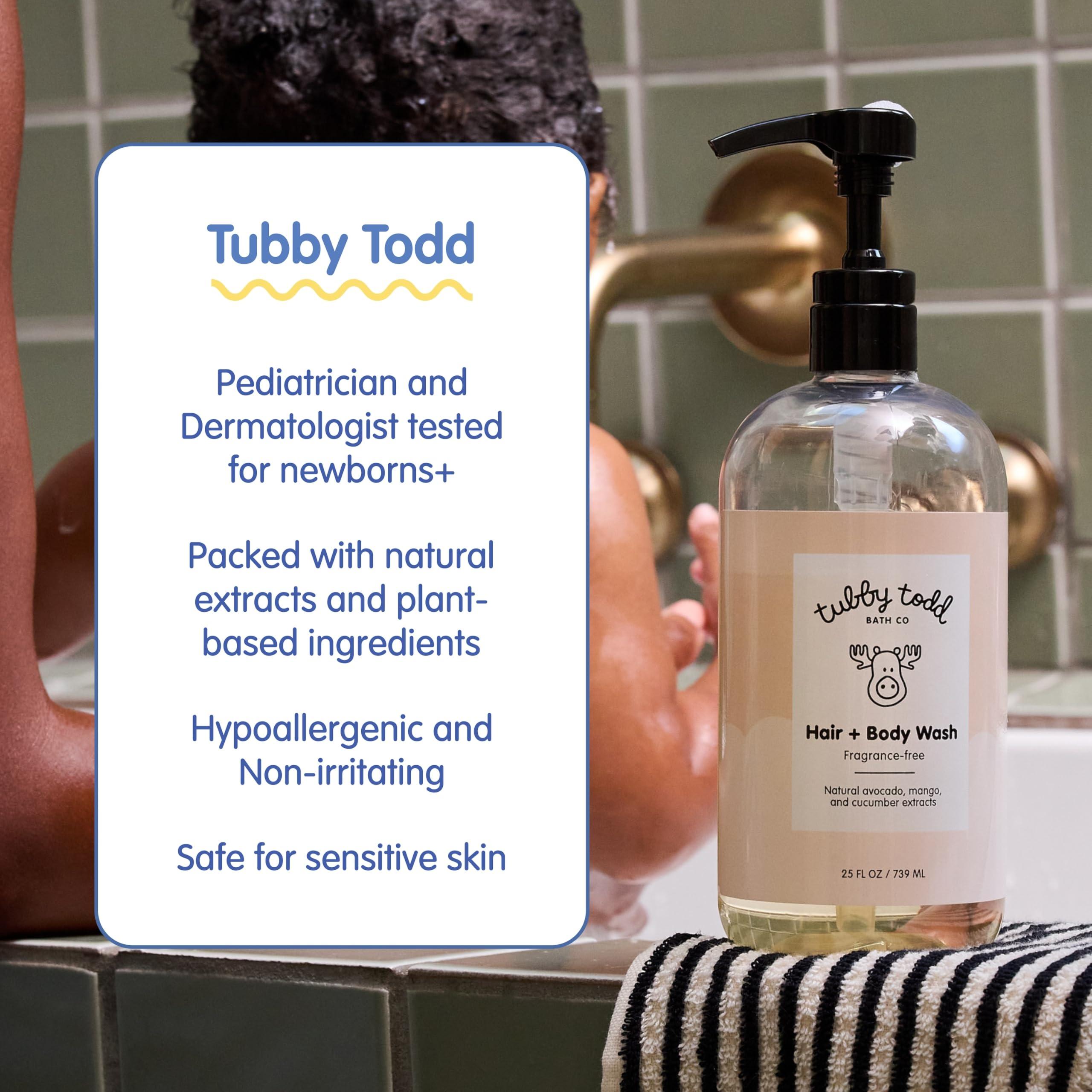 TUBBY TODD Tubby Todd Baby Bath Kit - The Hair Duo Bundle - Baby Shampoo and Conditioner Set - 25 Fl Oz & 24.3 Fl Oz - Lavender Rosemary