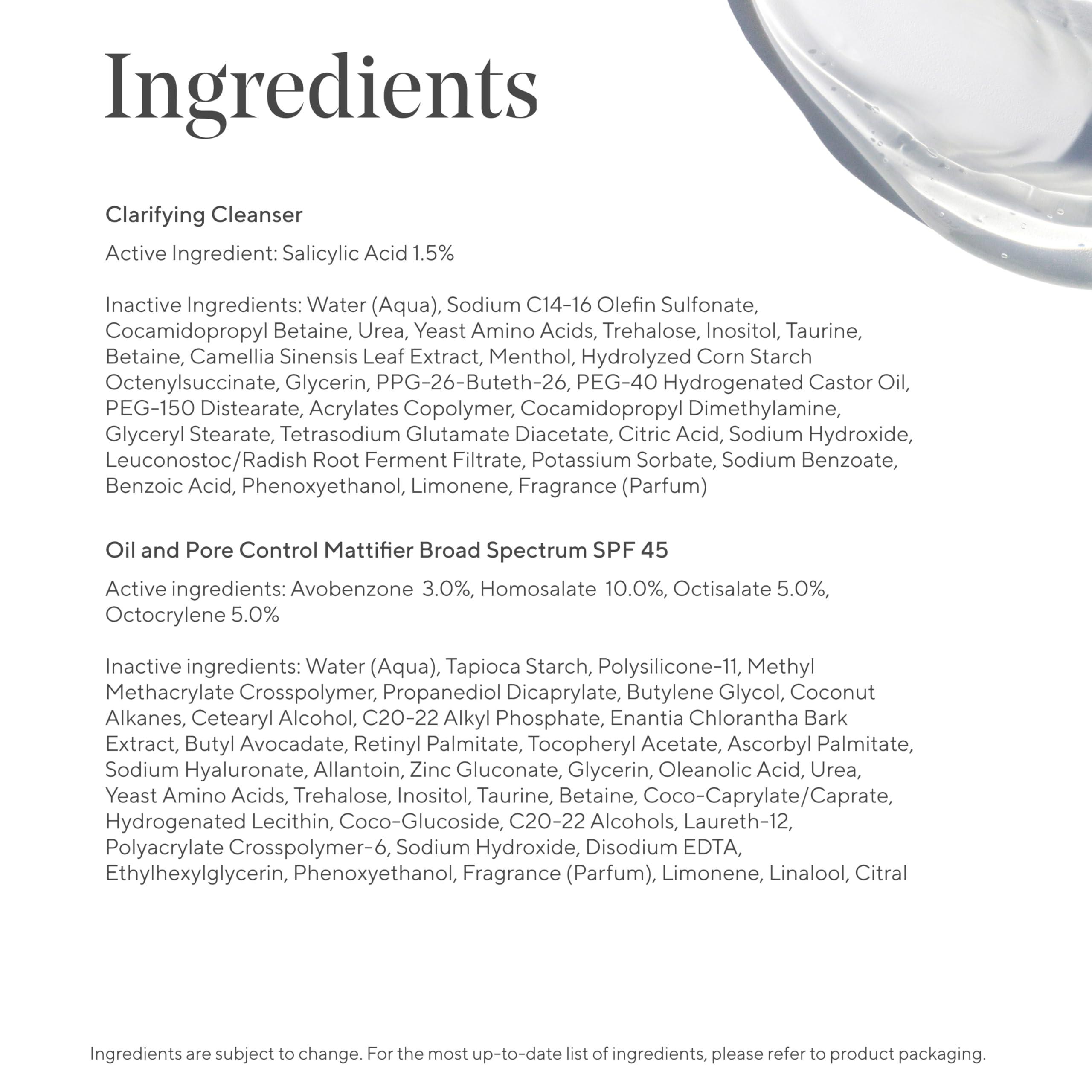 Murad Murad Acne Trial Kit - Clear Breakouts + Control Oil 3-Piece Trial Kit ($50 Value) - Clarifying Cleanser 2Fl Oz, Rapid Relief Acne Treatment 0.25Fl Oz, Oil & Pore Mattifer SPF 45 0.8Fl Oz