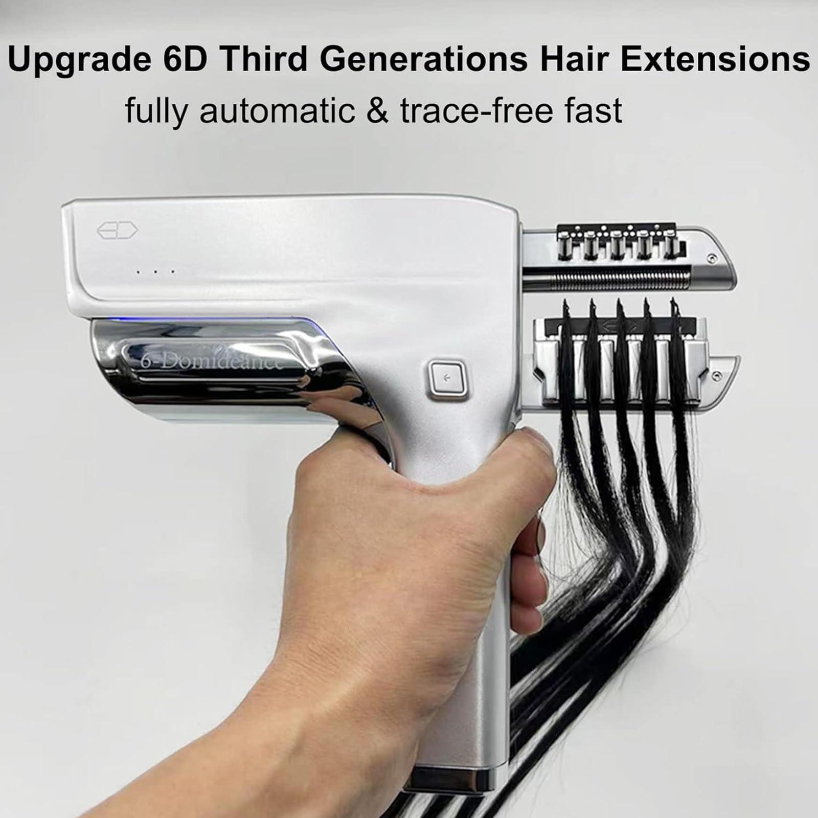 JOSKAA 6D Third Generation Smart Hair Extension Machine, 5-Pin No-Trace Hair Extensions Tool with Pliers, Fast Installation and Removal for Salon Human Hair