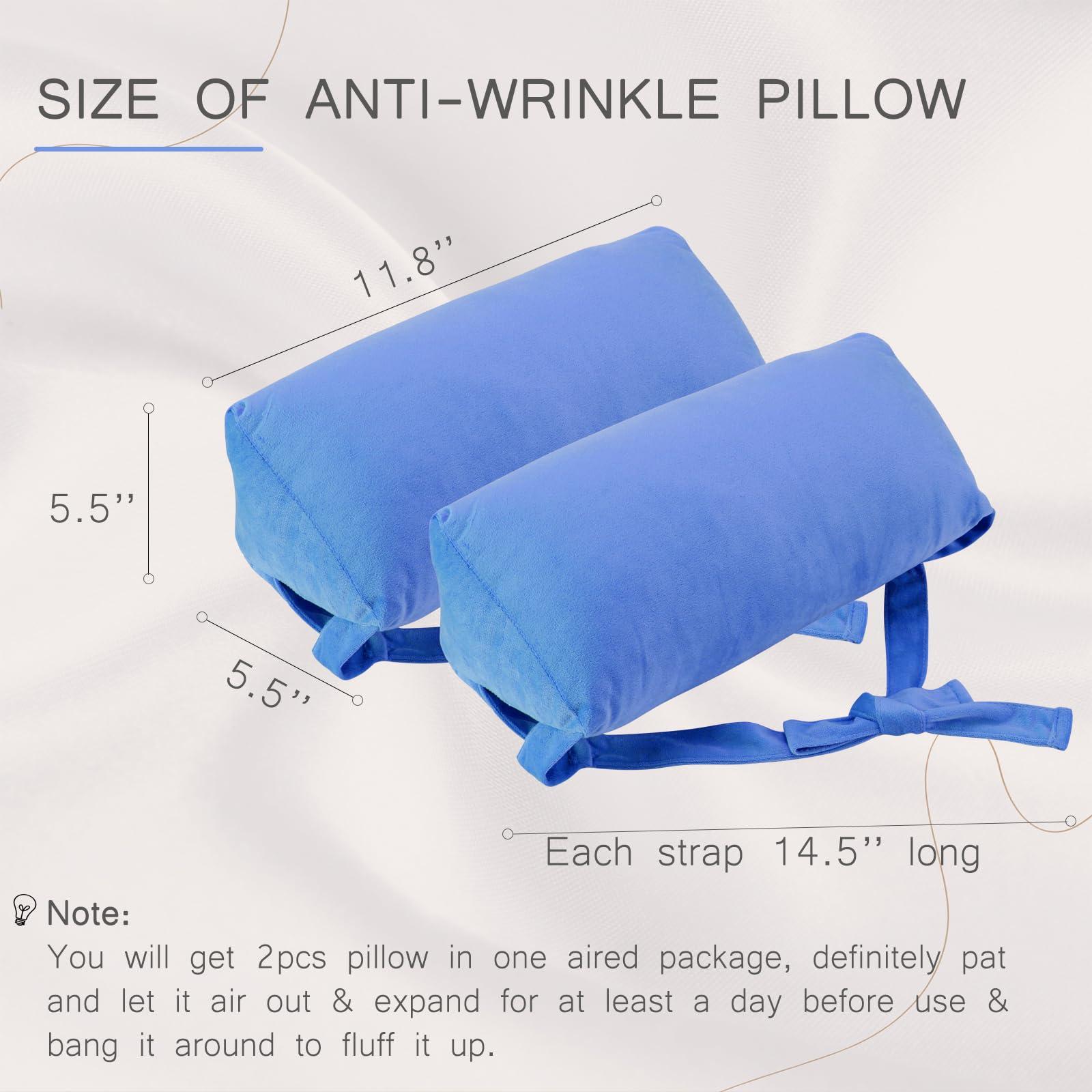 okmaba Beauty Pillow, Anti Wrinkle & Anti Aging Back Sleep Training Pillow, Wrinkle Prevention Pillow to Sleep on Back, Head Positioning Pillow, Post Surgery Pillows Support for Sleeping Upright (Blue)