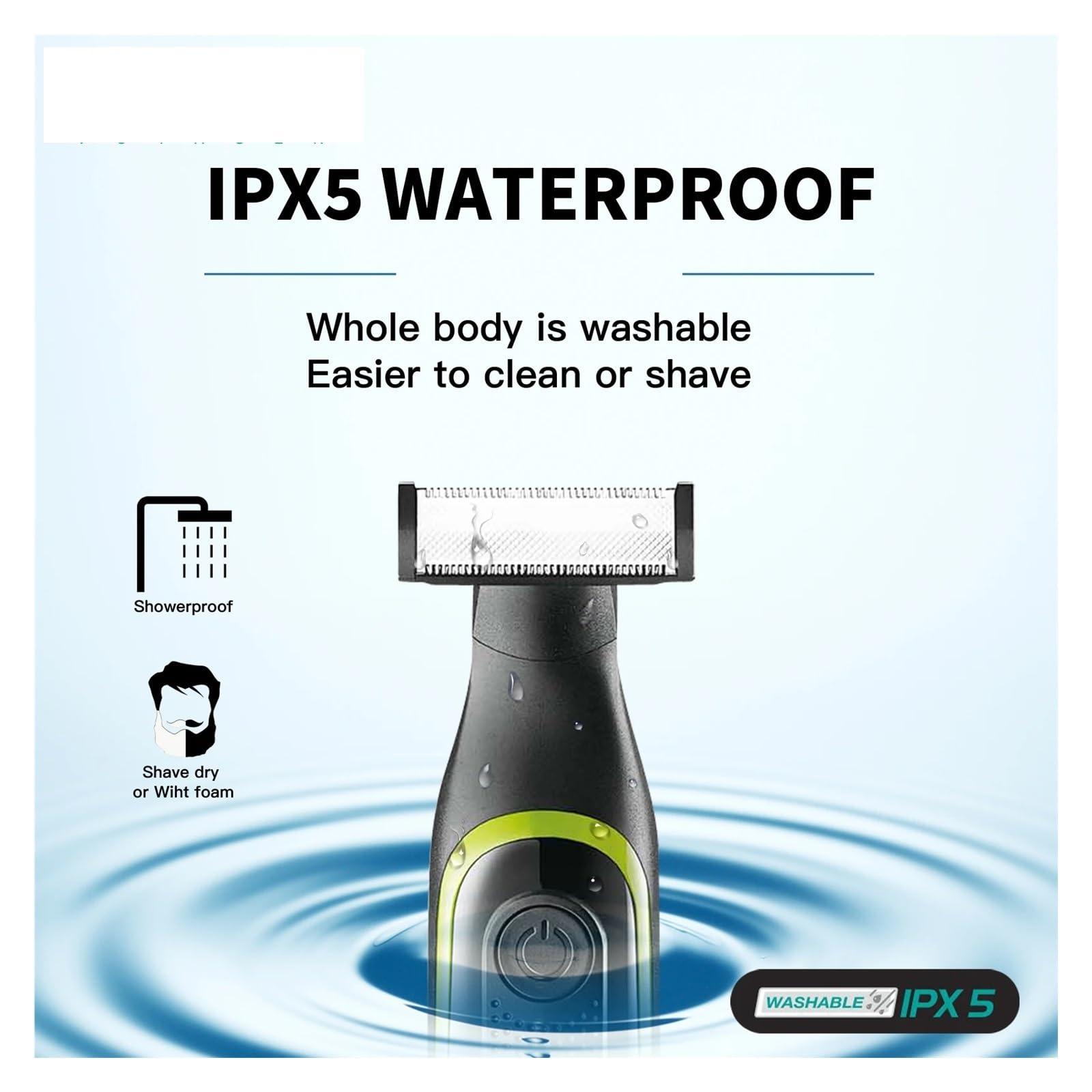 ONWEBAYK Razors V-G-R Shaver Waterproof Hair Trimmer Body Shaving Machine Face Razor Rechargeable Beard Trimmer Electric Shaver for Men V-017