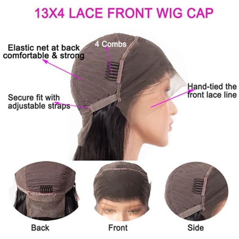 Generic Deep Loose Wave Frontal Wig Transparent Lace Front Human Hair Wigs For Women Remy Curly Lace Wigs (24 inch)