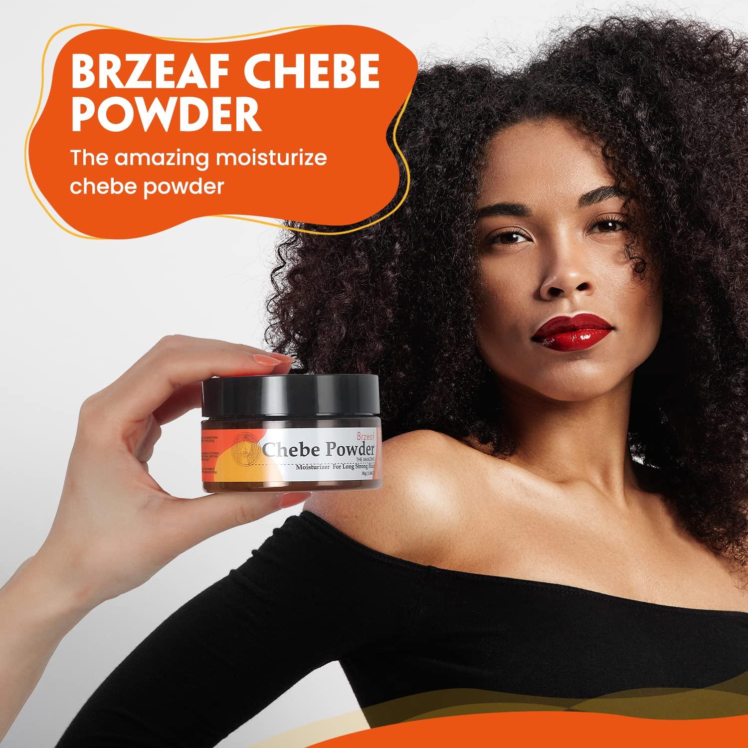 Brzeaf Brzeaf African Organic Chebe Powder Promotes Hair Growth - Super Moisturizing, Deter Hair Breakage & Deep Conditioning - 100% Natural ingredients