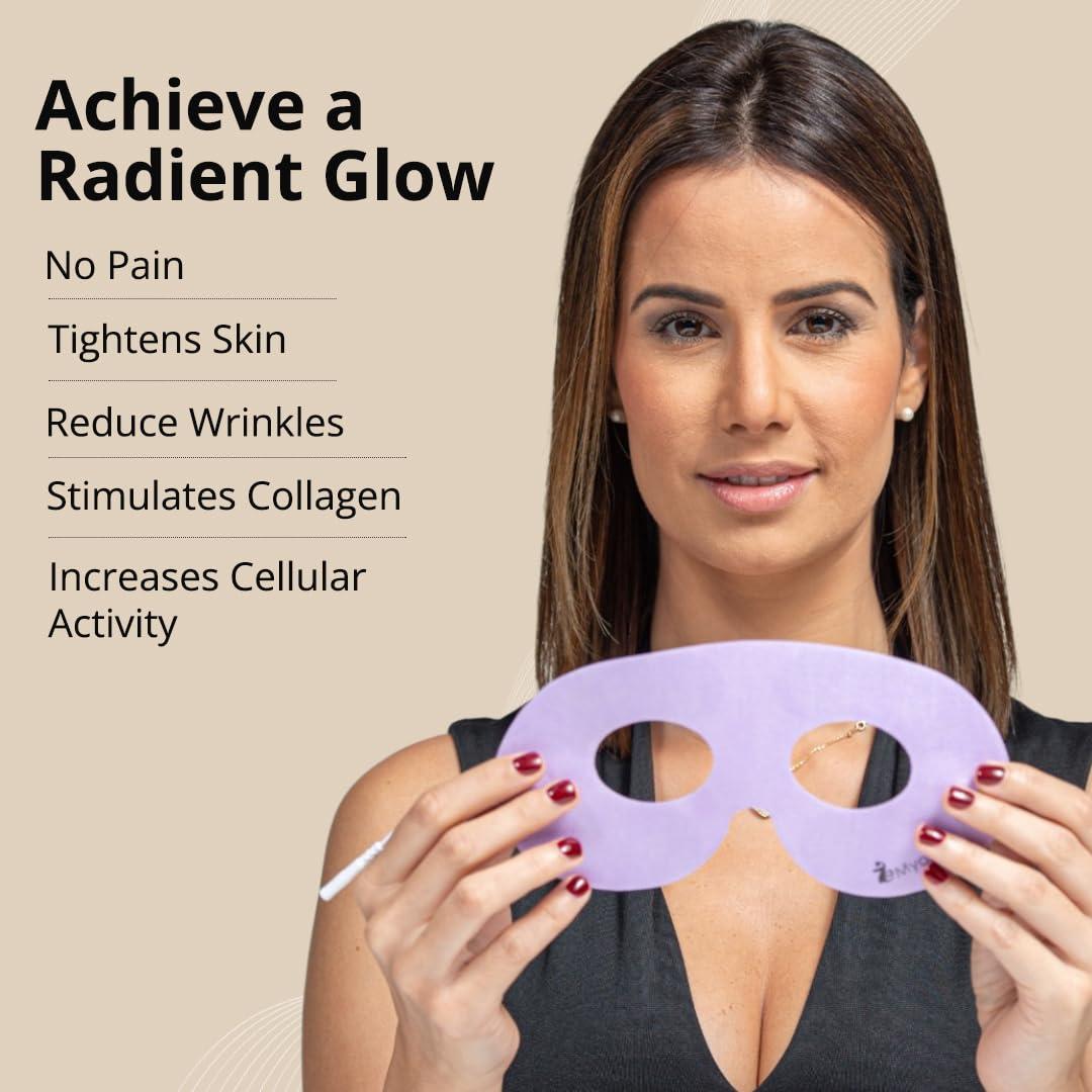 myolift myolift 7E Wellness Conductive Eye Facial Mask Microcurrent Machine - Skin Care Tools for Microcurrent Facial Device - Instant Face Lift, Anti Aging, and Skin Tightening - Up to 10-12 Uses