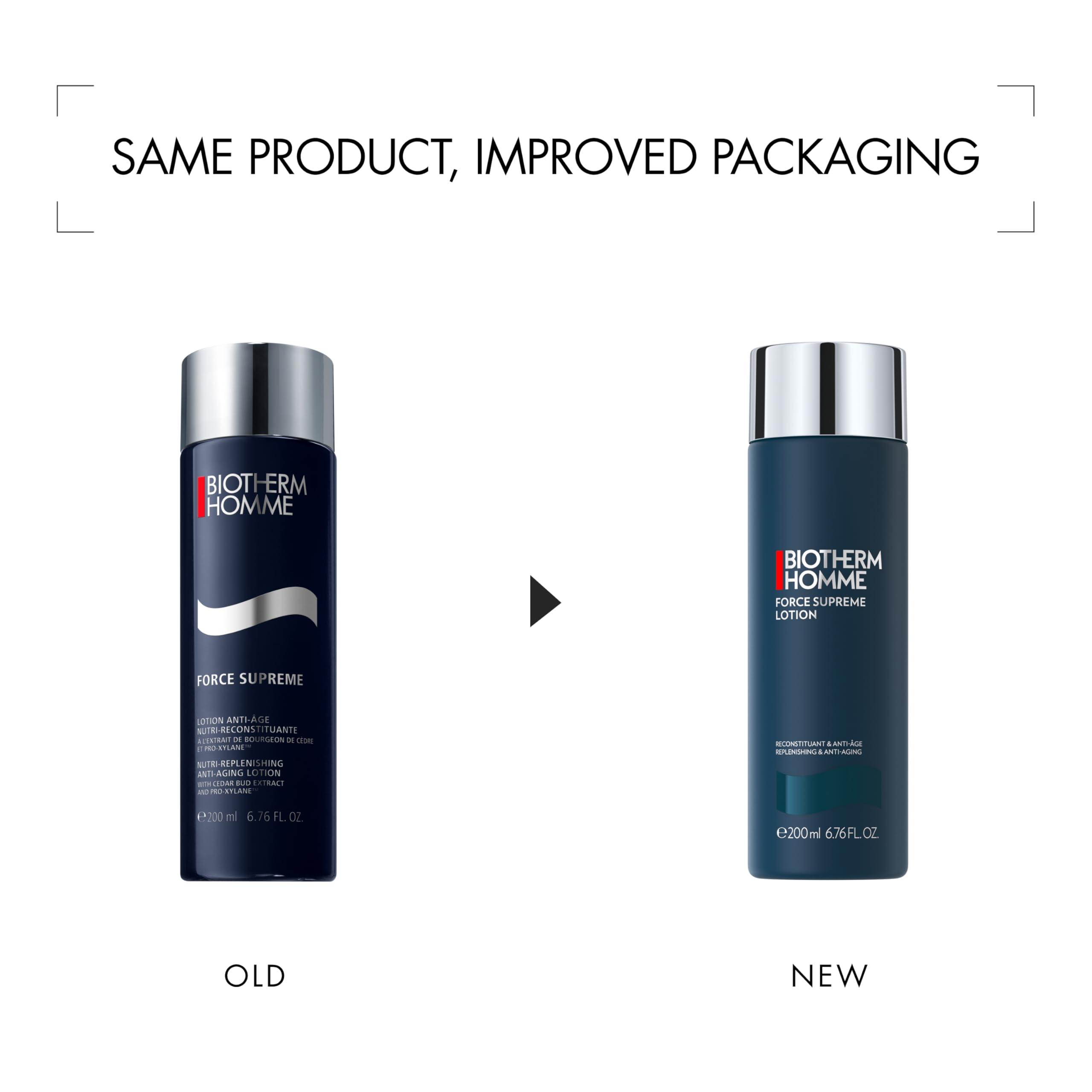 Biotherm Biotherm Homme Force Supreme Lotion, Replenishing & Anti-Aging Face Lotion for Men with Pro-Xylane and Cedar Bud Extract, Firms and Tones the Skin, Helps Reduces Signs of Aging, 6.76 Fl. Oz.