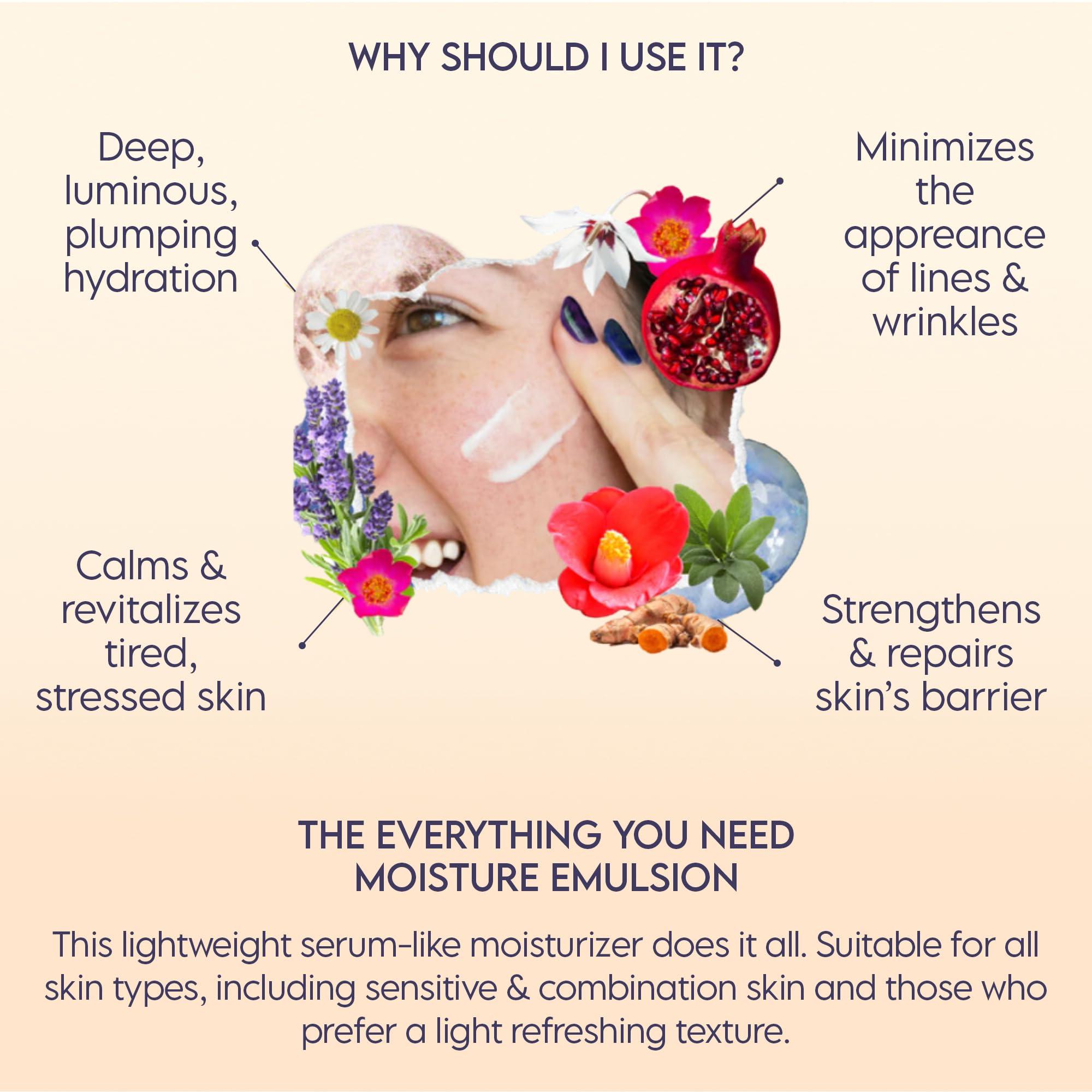 iero beauty ier Beauty Moonkissed Restorative Moisture Emulsion | Hydrating Anti-Aging Face Moisturizer | Helps Reduce Fine Lines and Wrinkles | Skincare for Day or Night | Paraben and Cruelty Free | 1.69oz