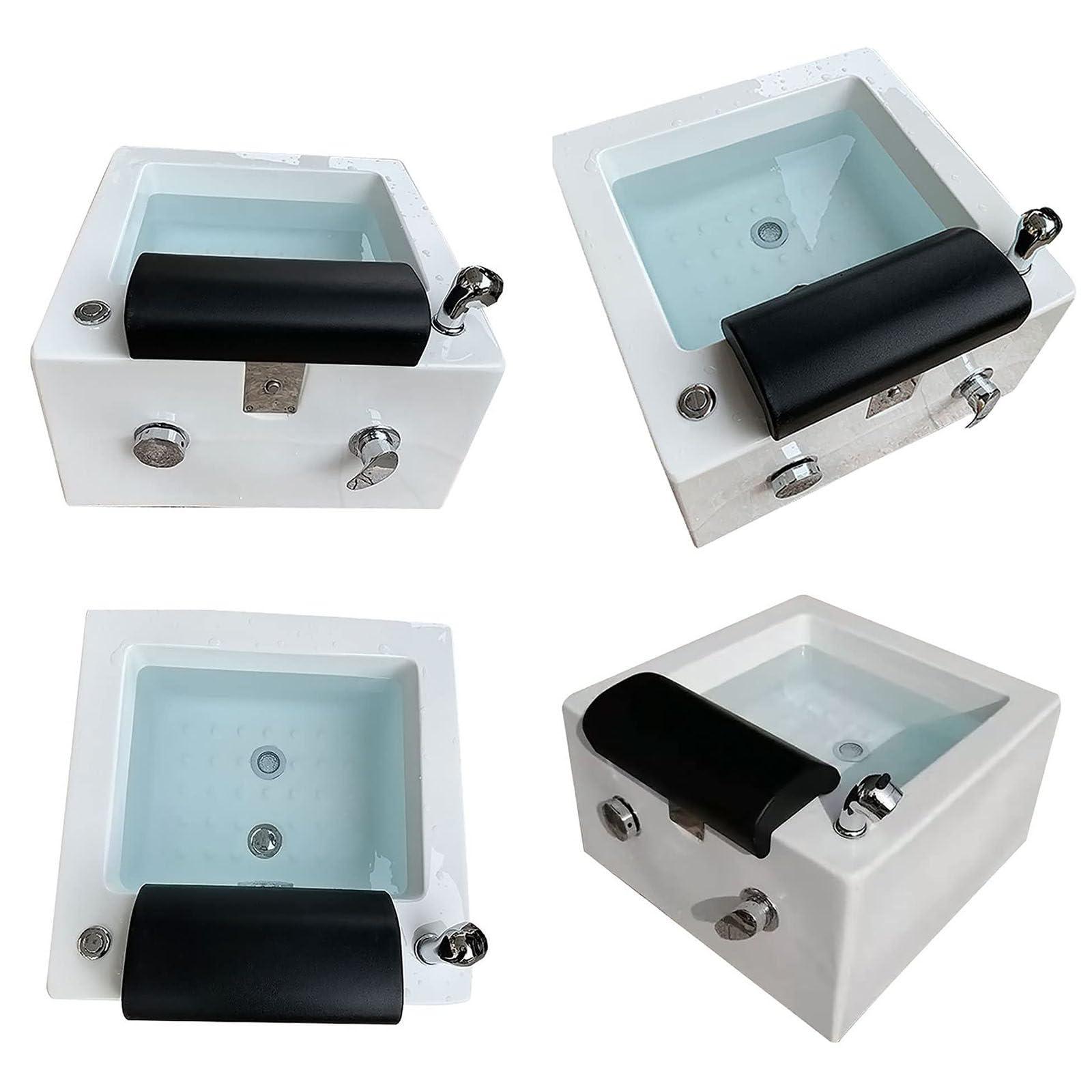 HTIANMM Acrylic Spa Footbath Nail Salon Pedicure Footbath Barrel deep Foot Bath Spa with Massage Special for Hotel Foot Bath Club Sturdy Acrliy Tubs for Soaking Feet Foot Bath Basin