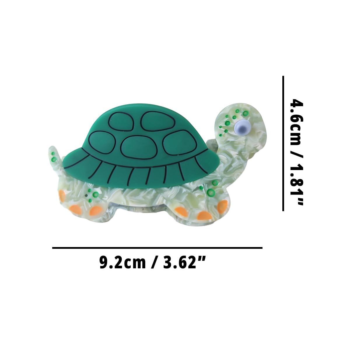 Clip Sugar Cartoon Sea Turtle Hair Clip,Acetate Claw Clips,Hair Clips for Women,Green