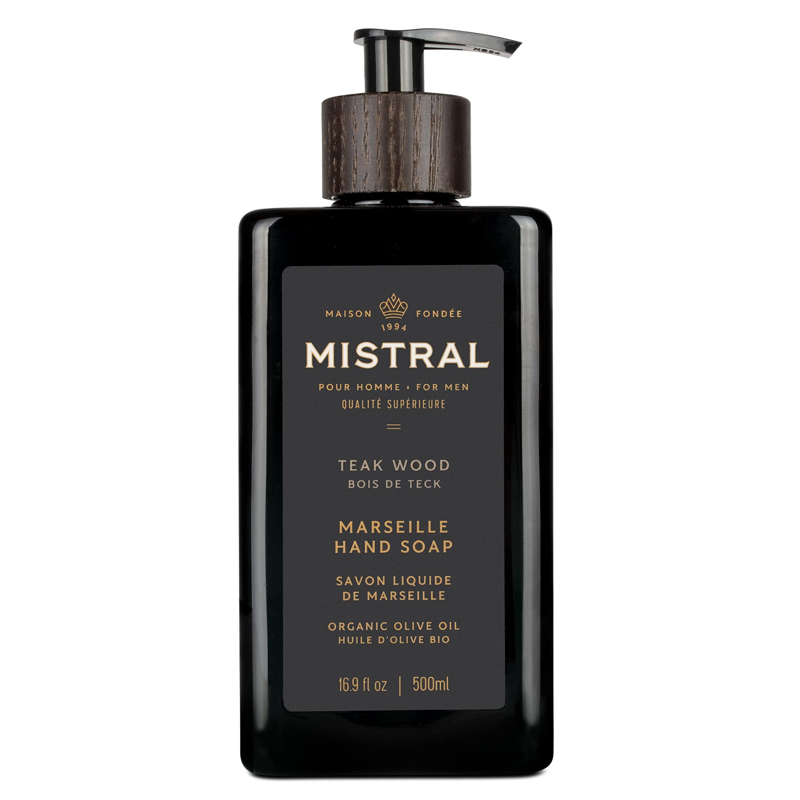 Mistral Mistral Men's Natural Hand Soap, Teak Wood