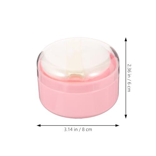 KOMBIUDA KOMBIUDA 2Pcs Loose Powder Puff Containers with Puffs Dusting Powder Boxes for Body Powder Travel-Friendly Cosmetic Puff for Home -go Use