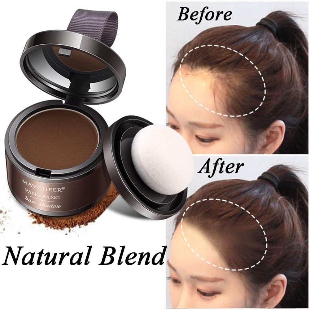 DIAXXH Maycheer Hairline Shadow Powder, Maycheer Magic Root Cover Up, Maycheer Hair Shadow, Waterproof Hairline Shadow Powder, Unisex Hairline Powder With Mirror (10# Red Brown)