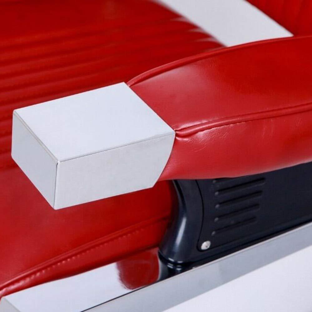 Thxbyebye Red Reclining Barber Chairs Heavy Duty Reclining Barber Chair Salon Styling Beauty Spa Chair, Salon Furniture Spa Shampoo Equipment Hydraulic Hair Chair for Barber Shop Barber Salon Seat Spa Equipment