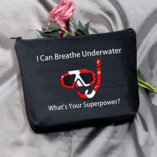 MEIKIUP MEIKIUP Scuba Diving Travel Toiletry Bag Scuba Diver Gift I Can Breathe Underwater for Diving Lover (Scuba Diving BAG)