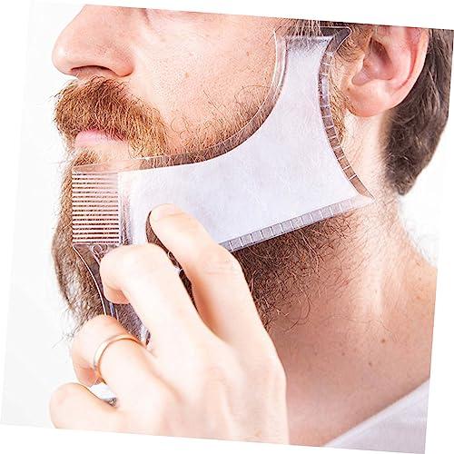 FOMIYES FOMIYES 4 Pcs hair stencils beard shaping tool sideburns styling comb tools for men Beard Shaper Template Kit beard design tool mustache mens razors for shaving man pencil modeling