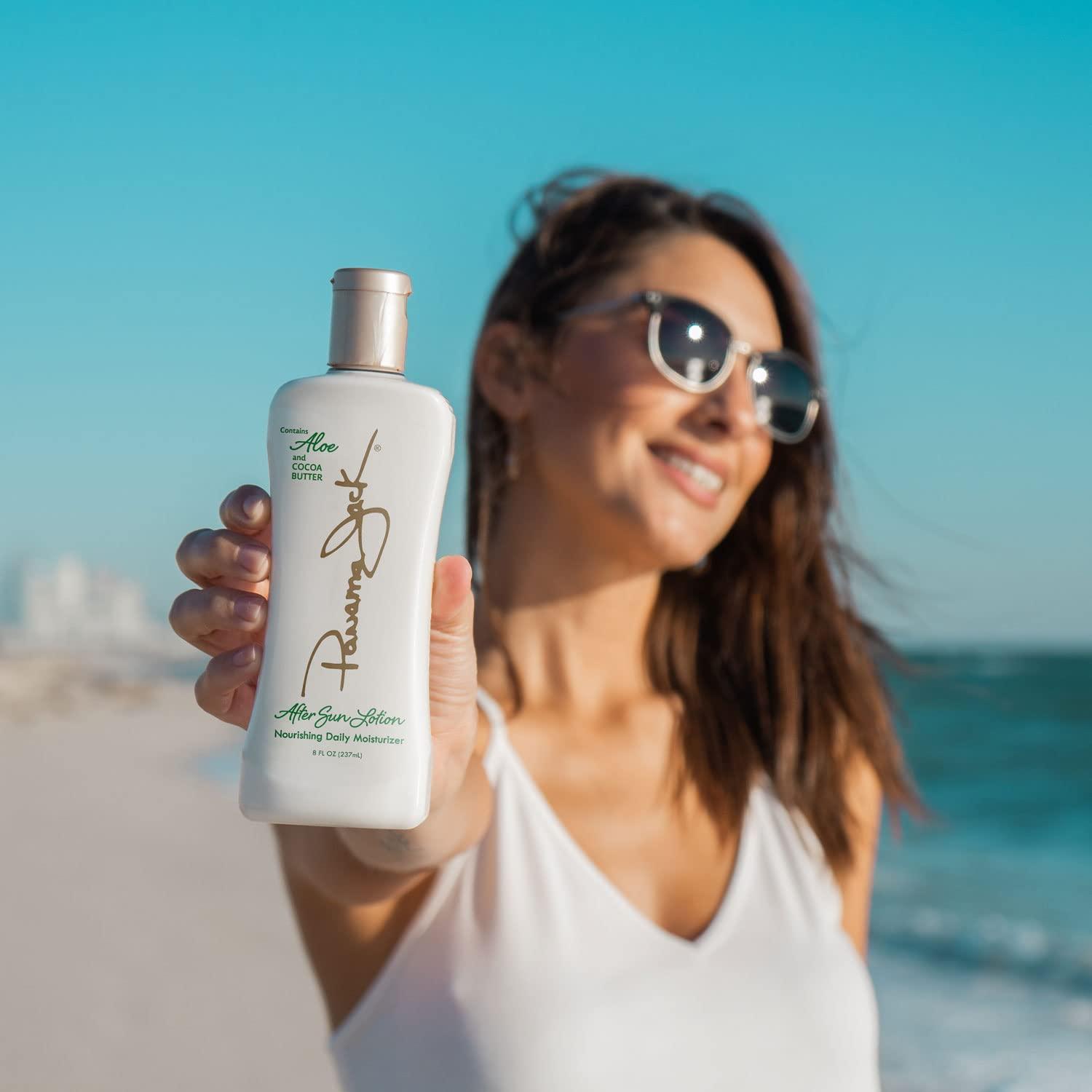 Panama Jack Panama Jack Aloe Moisturizer Lotion - After Sun Daily Skincare, Contains Aloe, Cocoa Butter, Olive Oils with Vitamin E, 8 FL OZ (Pack of 2)