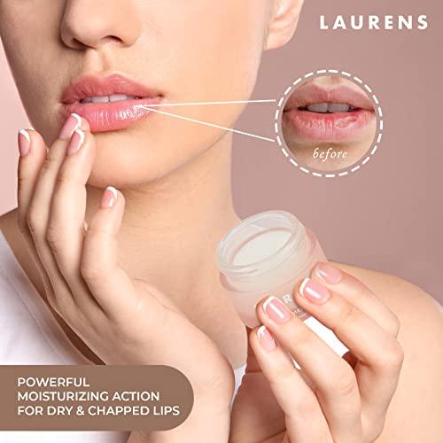 LAURENS BY LAUREN SORRENTINO Lip Mask From Skincare By Laurens- Soothing Moisturizer Lip Care & Plumping Mask With Shea Butter, Ascorbic Acid, Citric Acid & Vitamin E- Moisturizes & Soothes Dry Skin & Chapped Lips- 0.5 fl oz