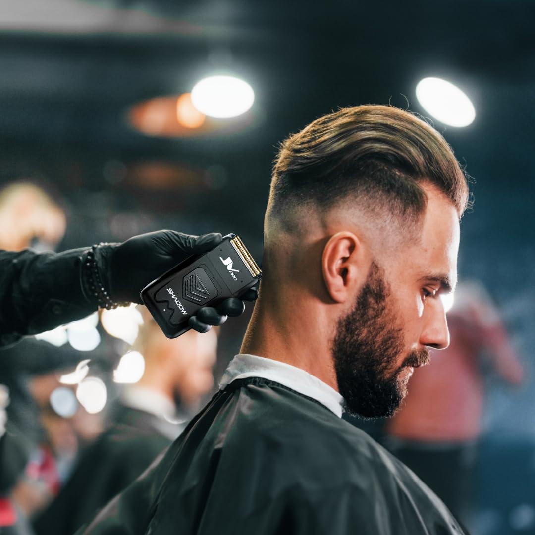 JV PRO JV PRO Shadow Premium Electric Shaver with Precision Cutting Technology - Cordless Gold Titanium Foil Shaver for Smooth, Close Shaves Rechargeable 11,000 RPM High Torque Motor