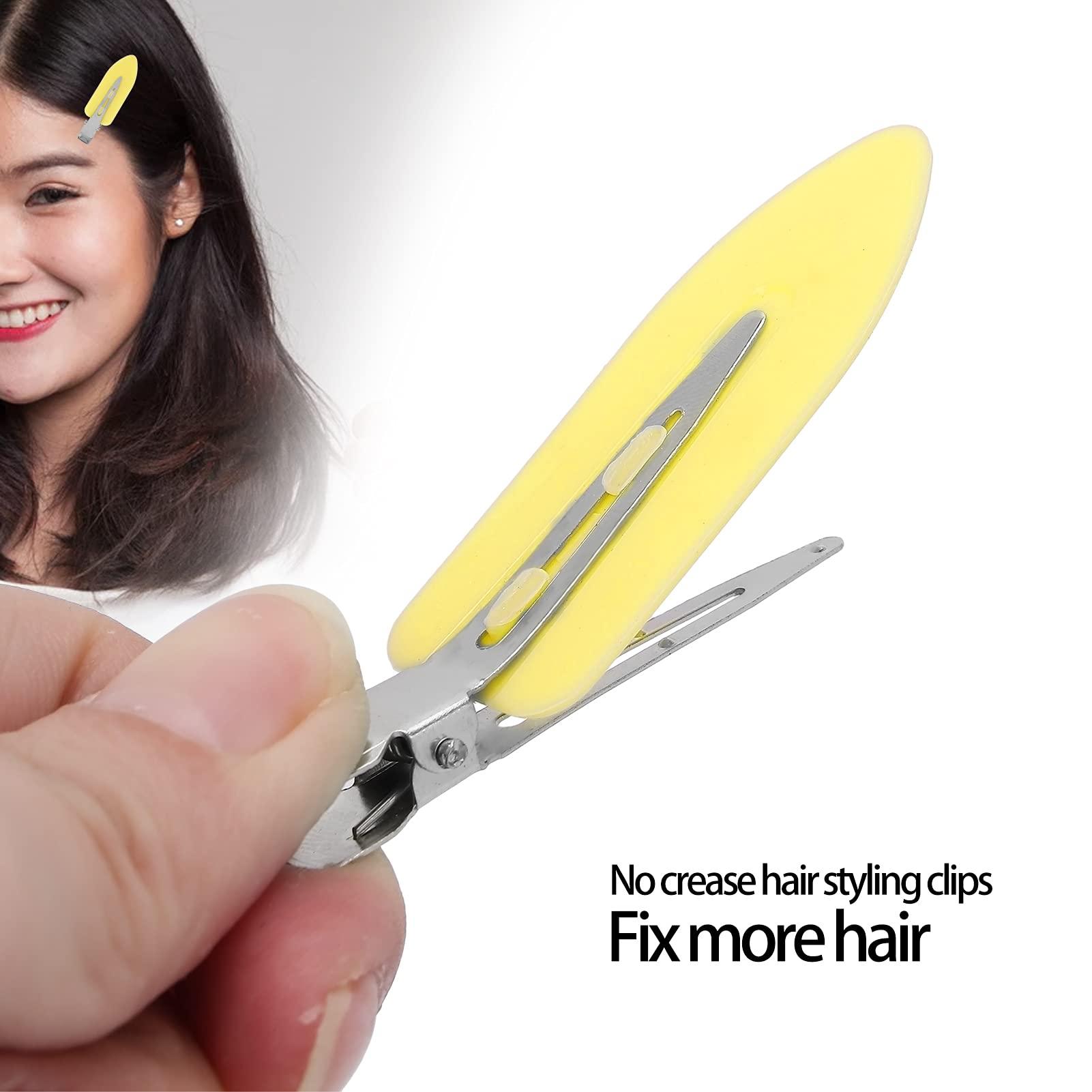Pilipane Hair Clips,No Bend Hair Clips,4 Pcs No Crease Hair Clips Duck Billed Hair Clips,Hair Clips For Women,Makeup Clips,Hair Clips For Styling Sectioning,Hairstyle Clips For Women Girls(yellow)