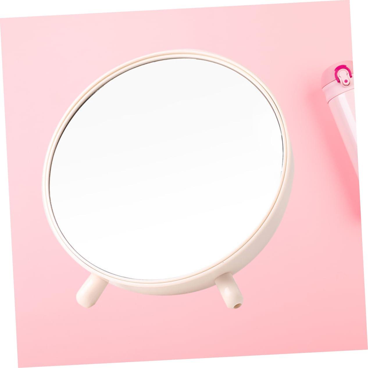 OHPHCALL OHPHCALL Makeup Vanity Mirror Desktop Storage Vanity Mirror Beige Gofts Onesis