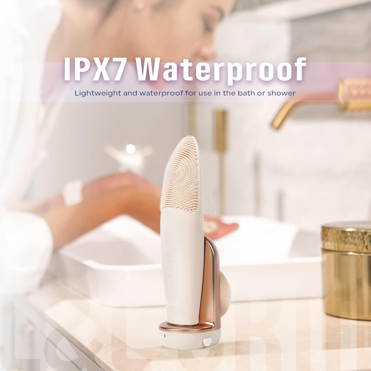 L&L SKIN L&L SKIN EMI Facial Cleansing Brush, Face Brush for Deep Cleansing, Ultra Hygienic Soft Silicone Face Scrubber, Rechargeable & Waterproof