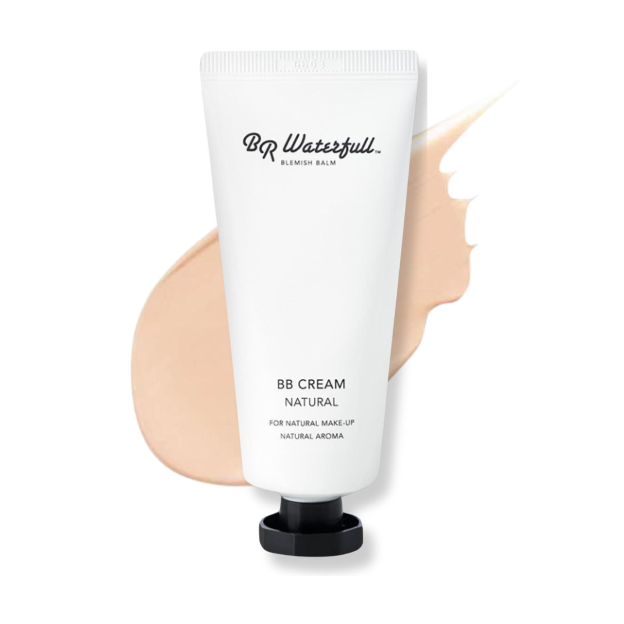 BR Waterfull BR Waterfull Blemish Balm (Natural), BB Cream, Moisturizing Medium Flawless Coverage, Glow & Dewy Makeup, 1.41oz