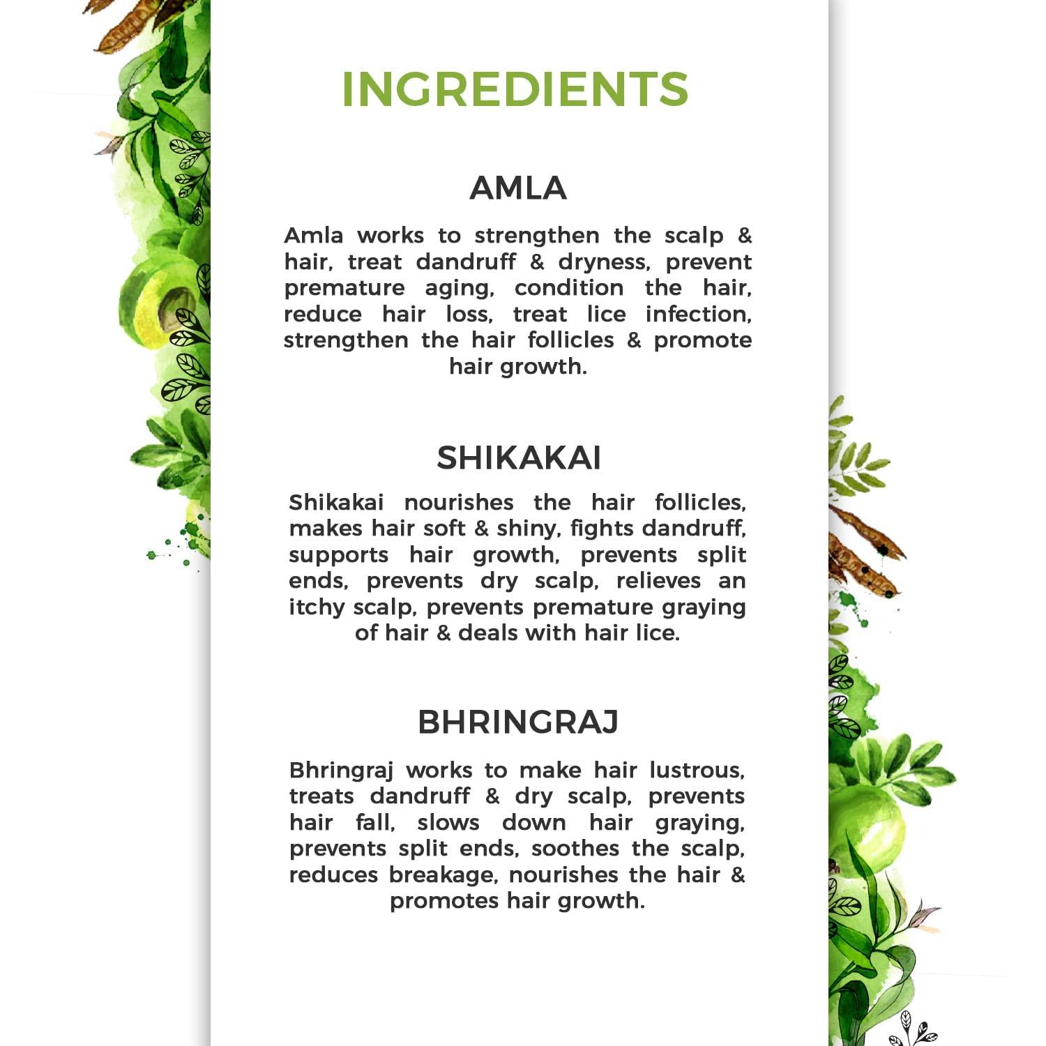 NinthAvenue Basics Amla Shampoo with Reetha & Shikakai - Sulfate & Paraben Free Shampoo for Hair Fall Control, Moisturizing, Anti-Dandruff | Infused with Coconut & Castor Oils | Organic Shampoo for Dry & Oily Scalp Care