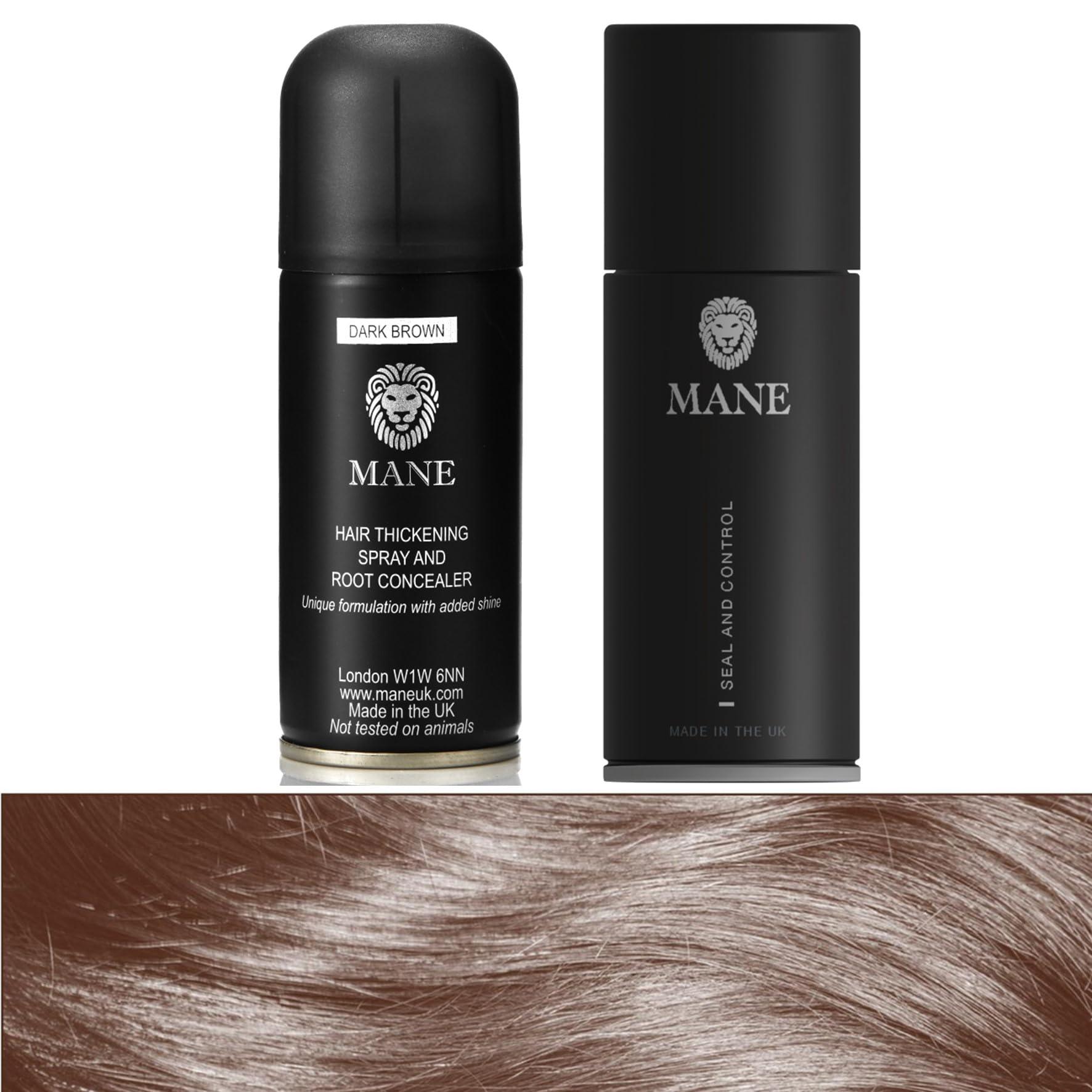 MANE Mane Hair Thickener with a Seal and Control 100 ml duo pack (Dark Brown)