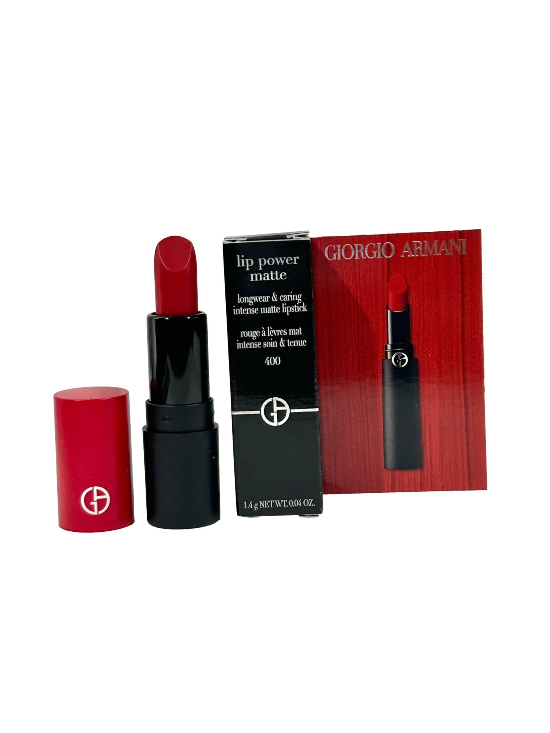 GIORGIO ARMANI GIORGIO ARMANI Lipstick MINI (red) Lip Power Matte Color # 400 (looks RED) - 1.4 g / 0.04 oz (MINI/SMALL/SAMPLE SIZE/TRAVEL SIZE) - 3065