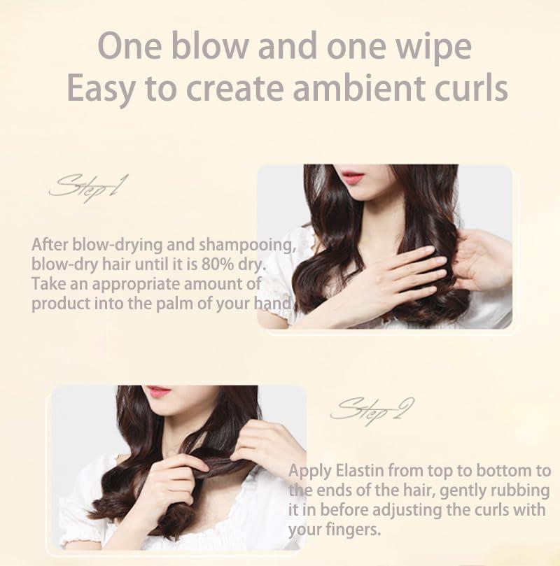 LIFULAN LIFULAN Curl Hair Cream, Curl Defining Styling Lotion, 300ml Defining Styling Gel for Thick, Hydrating Styling Cream Moisture Styling Elastin Conditioner for Curly Hair (1PCS)