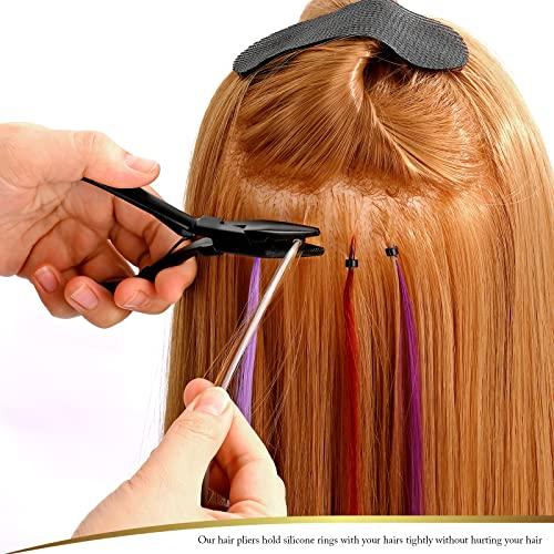 GlamorDove GlamorDove Hair Extension Tool 4.5mm Micro Beads 1000Pcs Hair Extension Microlink Beads Rings Silicone Aluminum Beads for Extension Tinsel Weft Extension