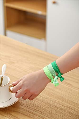 wishprom Hair Ties Ponytail Holders 20Pack Yoga Twist Hair Bands Accessories (17# Lime)