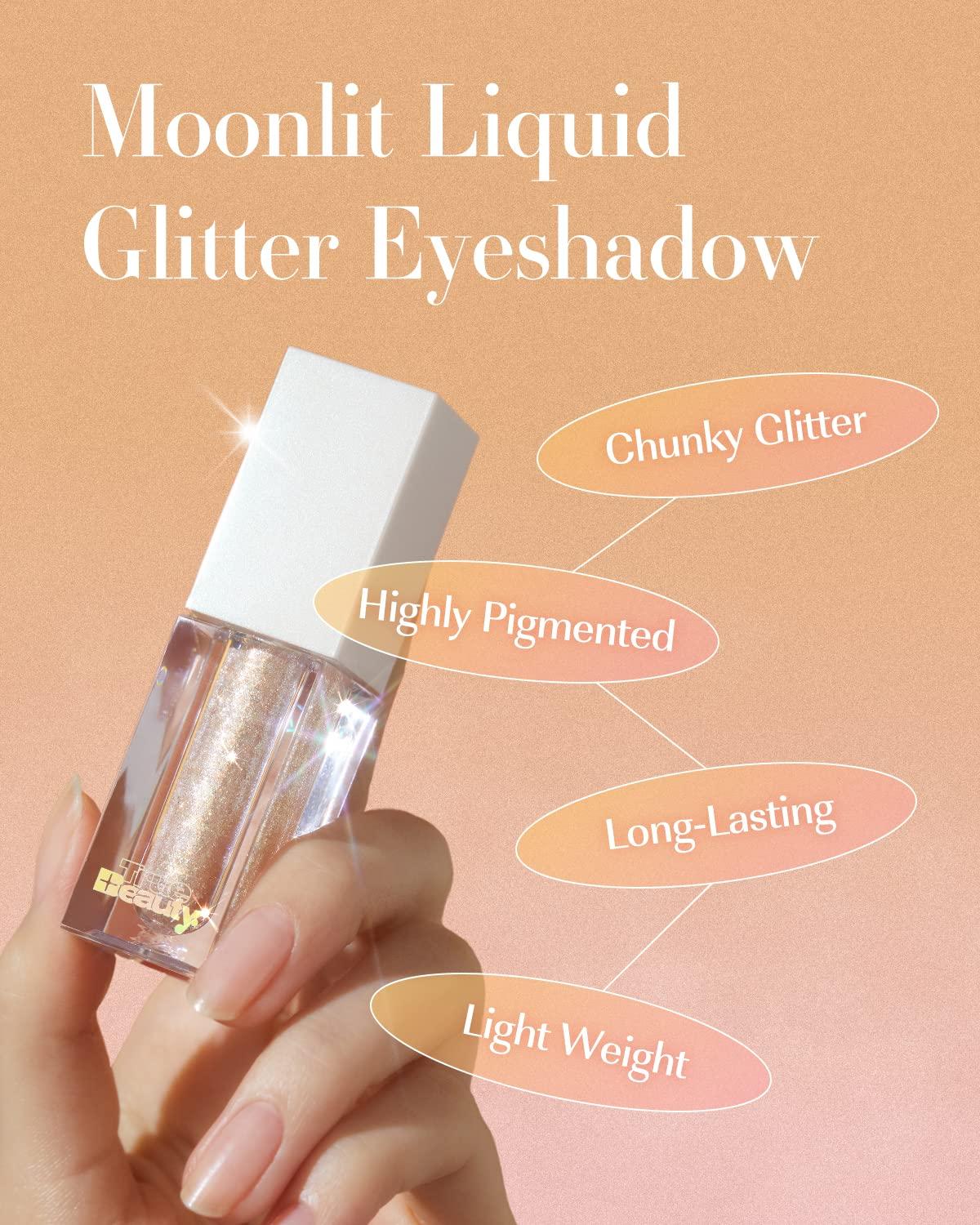 AMTS AMTS Webtoon True Beauty - 02 Some Sweet Glitter | Liquid Pink Gold Chunky Glitter Eyeshadow | Highlighter, K-Drama Korean Makeup, Highly Pigmented, Long Lasting Shimmer (Some Sweet)