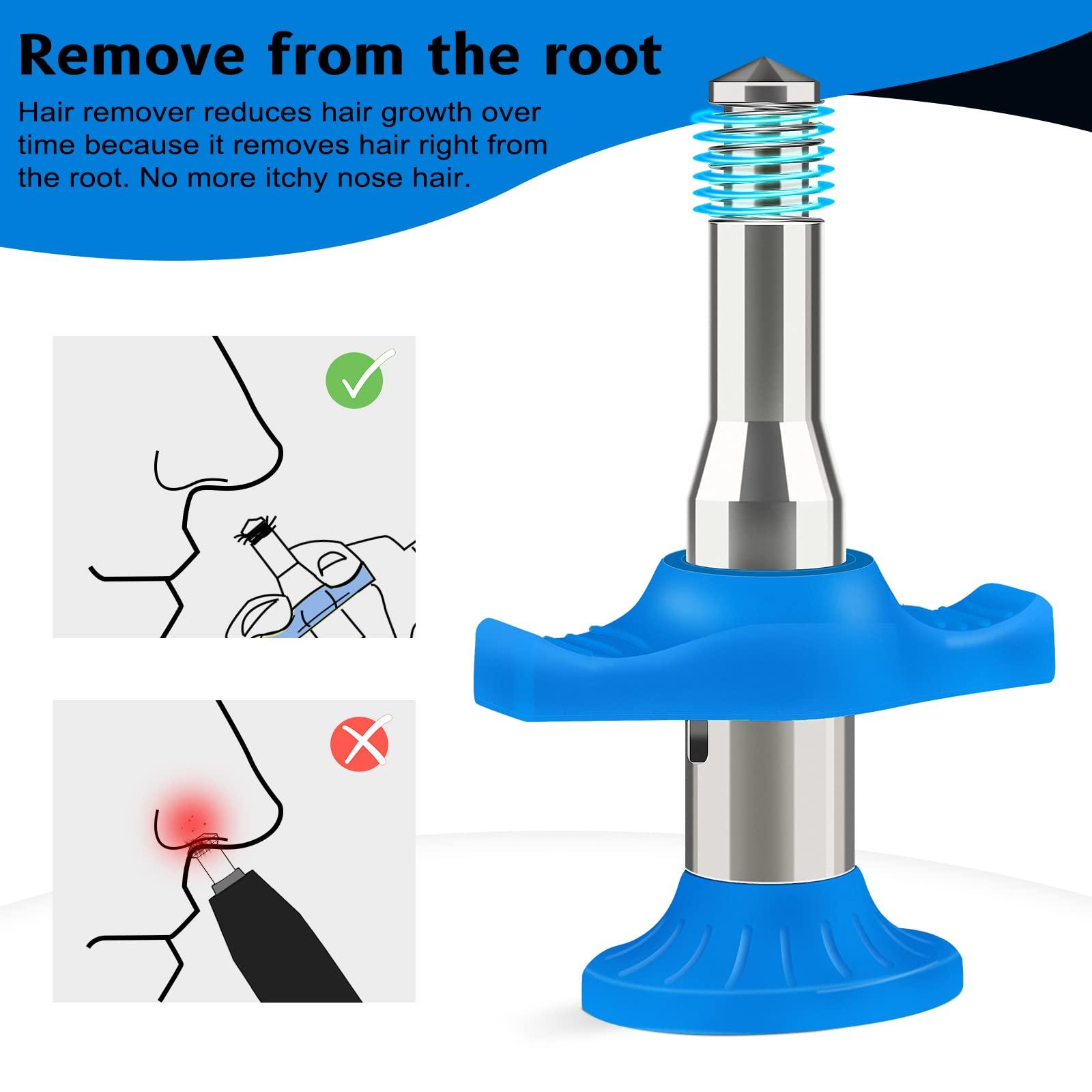 Esznuoky Esznuoky Nose Hair Ear Hair Removal, Upgraded Manual Hair Trimmer for Men&Women, Stainless Steel Hair Remover Waxing Kit(Blue)