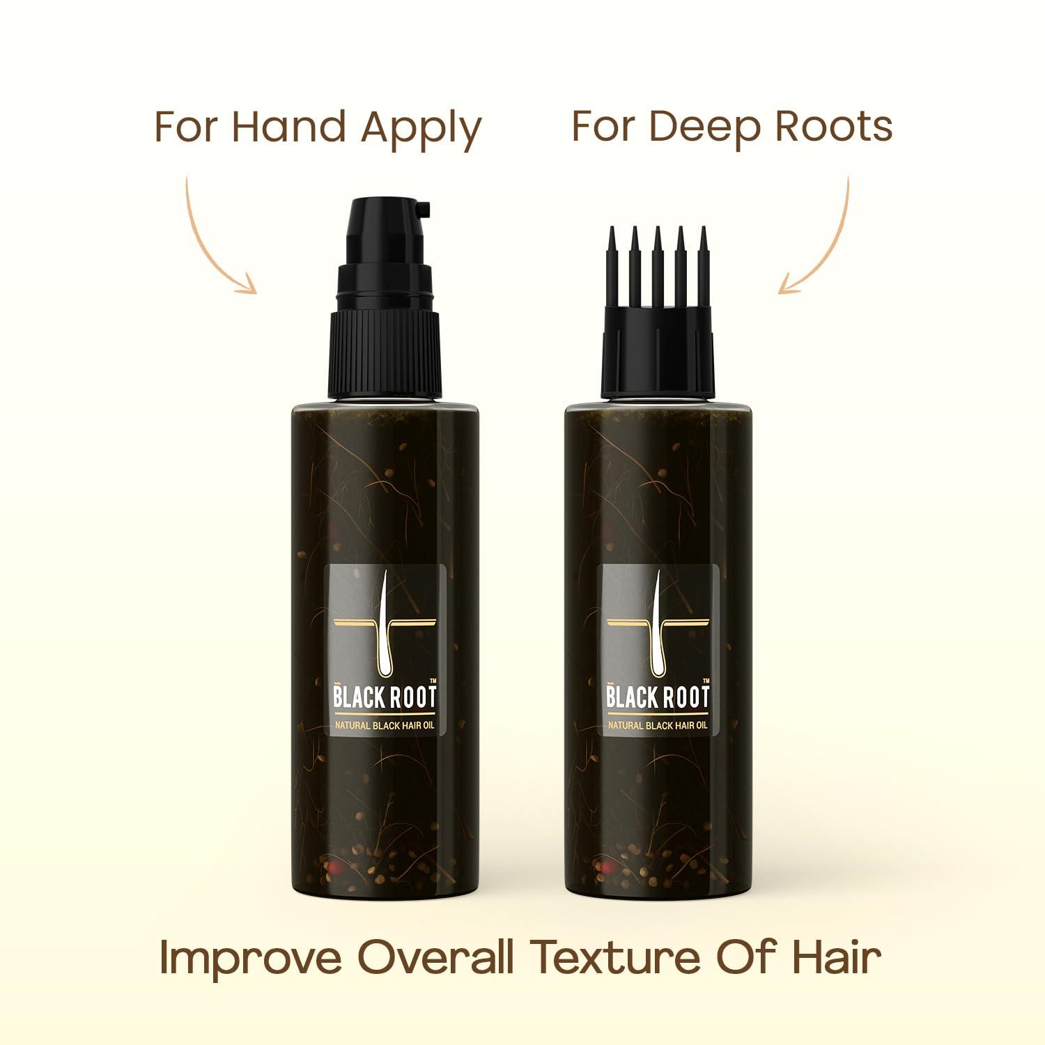 Black Root Black Root Natural Black Hair Oil, 3.4 Fl Oz (Pack of 1)