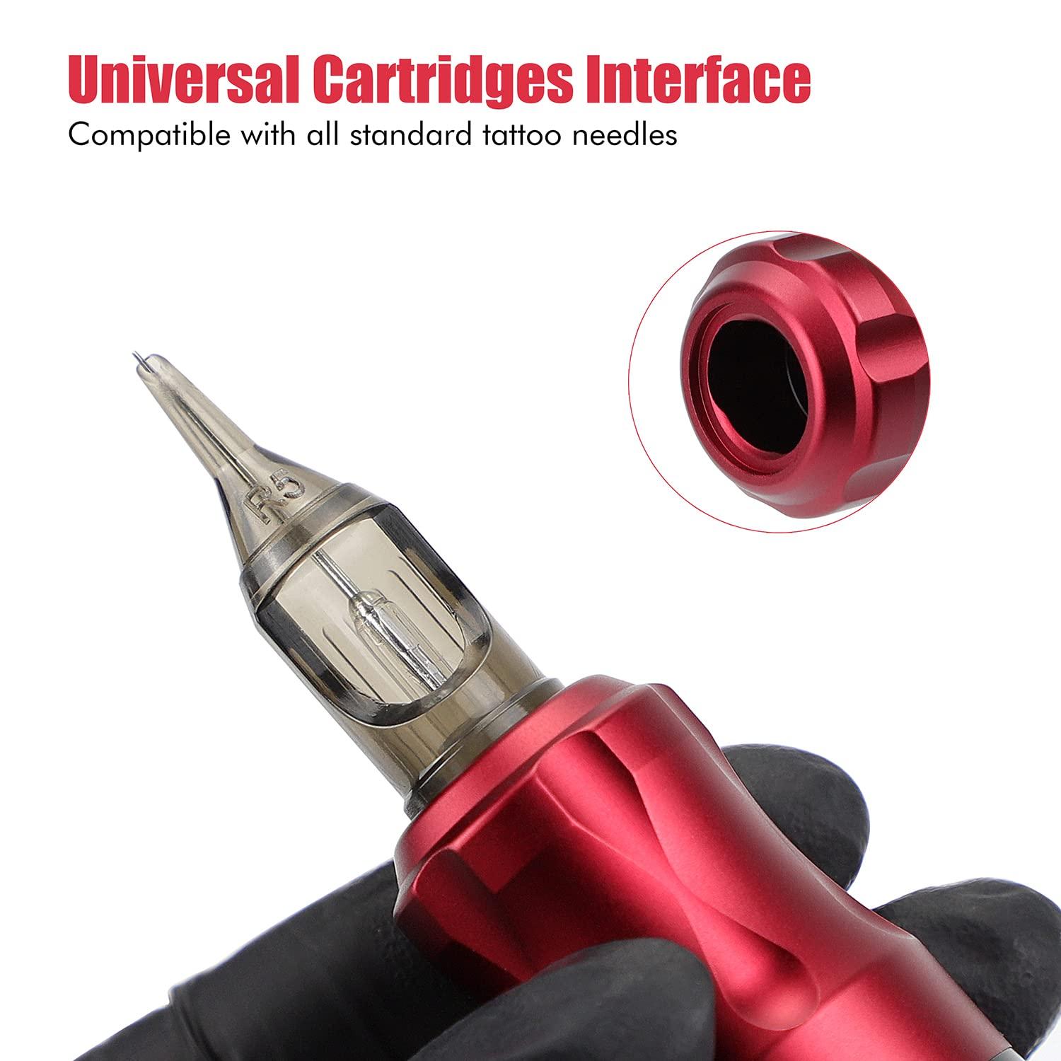 LIUMATE Tattoo Kit, Tattoo Pen Kit Rotary Tattoo Machine Kit Professional Complete Tattoo Gun Kit with Power Supply 20 Cartridge Needles 6 Color Tattoo Ink