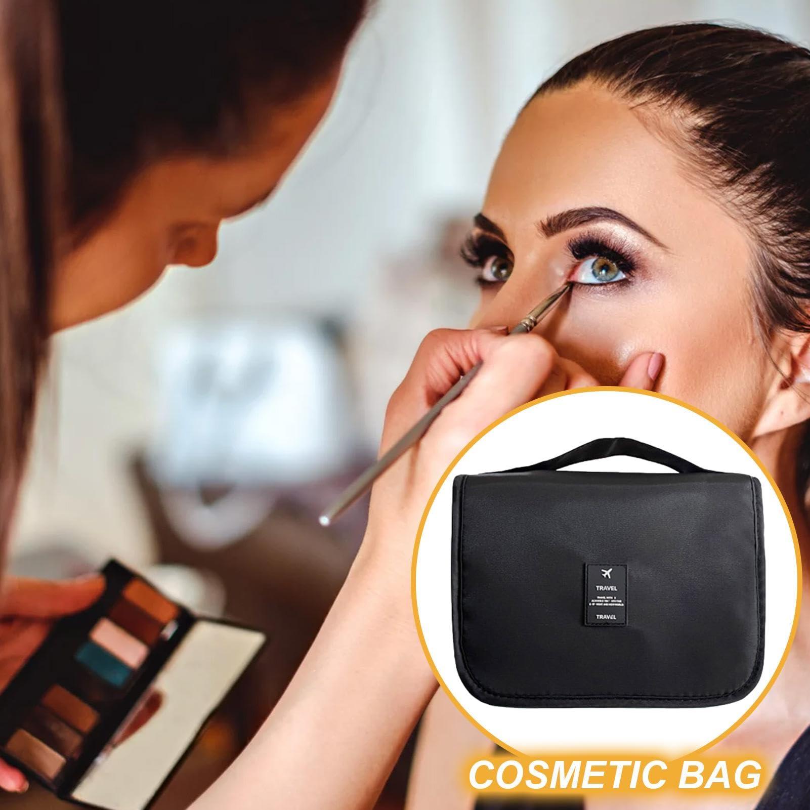 Generic Travel Toiletry and Cosmetic Bag - Skin Care Organizer with Hook for Women, Outdoor Use