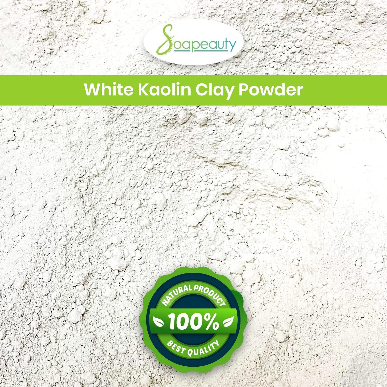 Soapeauty Soapeauty WHITE KAOLIN CLAY Powder | Cosmetic Grade 100% Natural | Facials, Face Mask, Soap Making, Bath Bomb | aka White Clay Powder, China Clay Powder | (4 OZ)