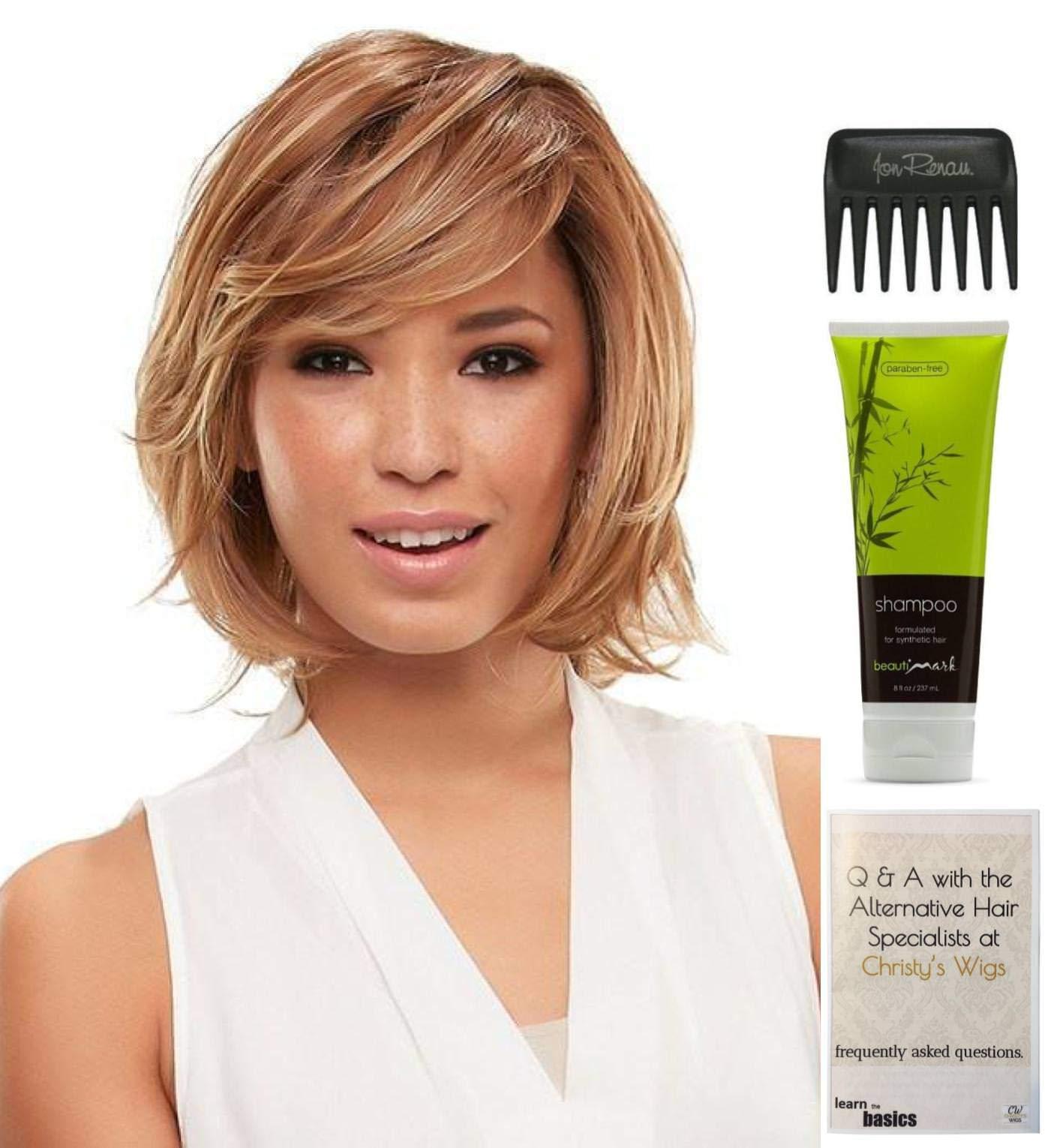 Jon Renau & Christy's Wigs Bundle - 4 items: Elizabeth Wig by Jon Renau, Christy's Wigs Q & A Booklet, BeautiMark Synthetic Shampoo & Wide Tooth Comb - Color: FS26/31