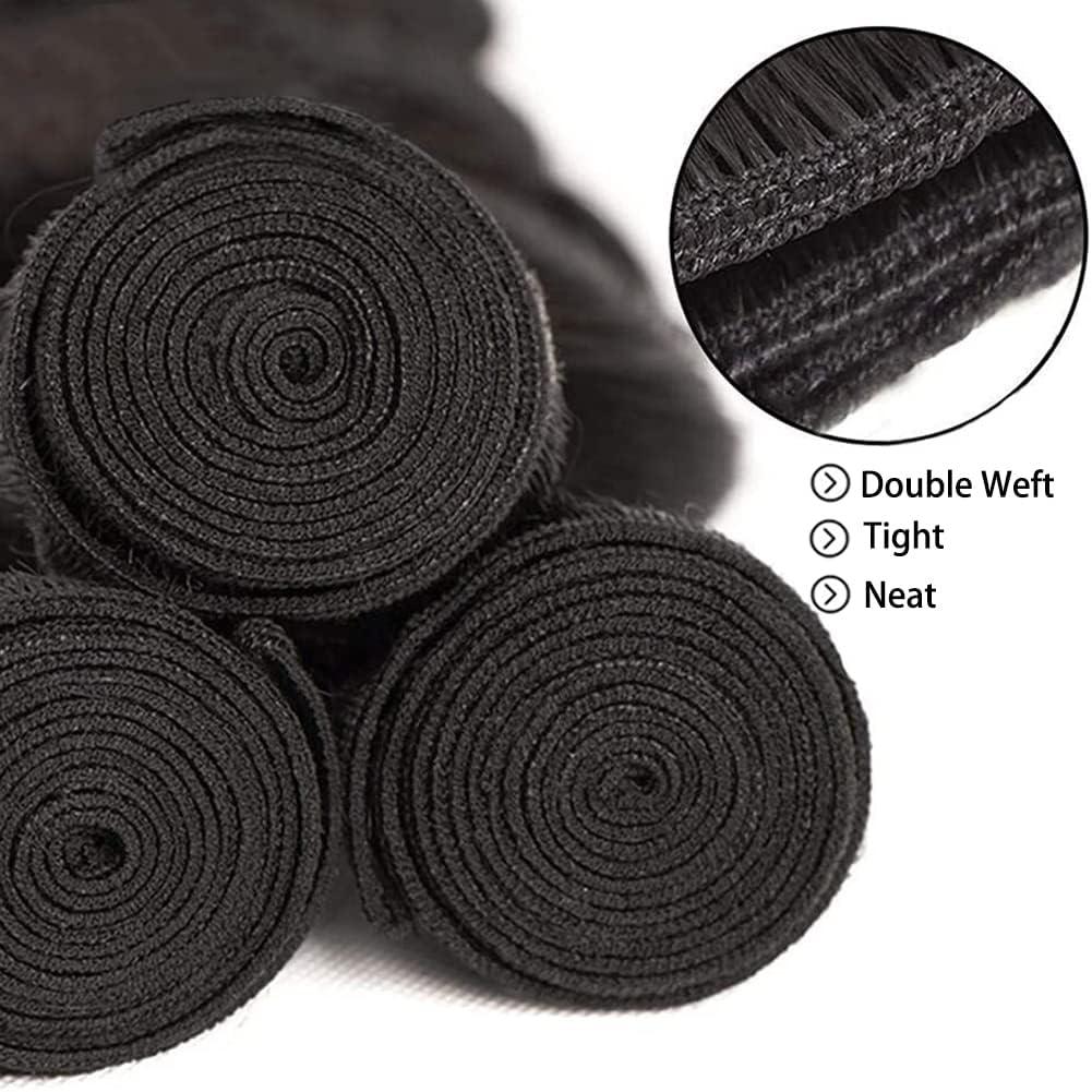 Beauty Queen Beauty Queen 16A Body Wave Bundles Human Hair 26 28 30 Inch 100% Unprocessed Thick Human Hair Bundles Brazilian Weave 3 Bundles Remy Virgin Hair Extensions Natural Color For Women