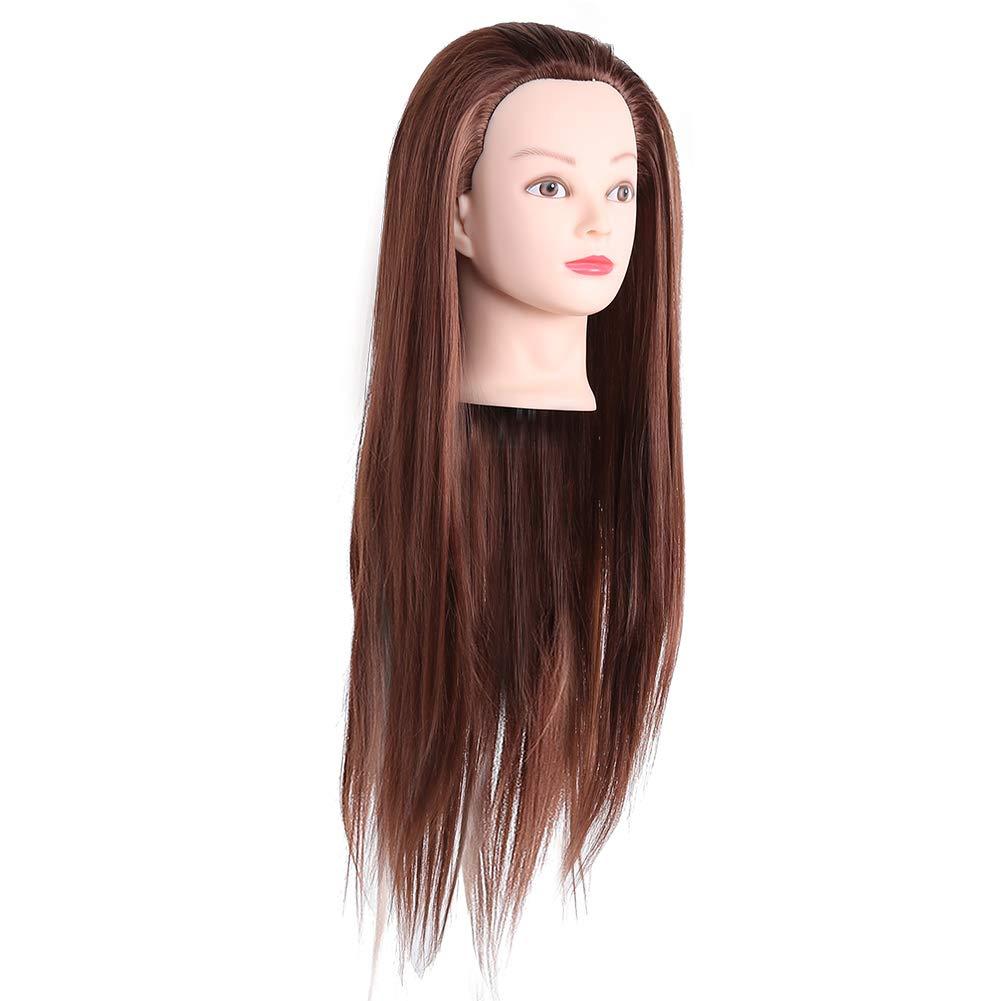 NinthAvenue Basics Practice Hair Mannequin Head, Salon Training Head Mannequin with Look and Feel High Temperature Hairdressing Practice Tools for Hair Styling Practice (plastic 4)
